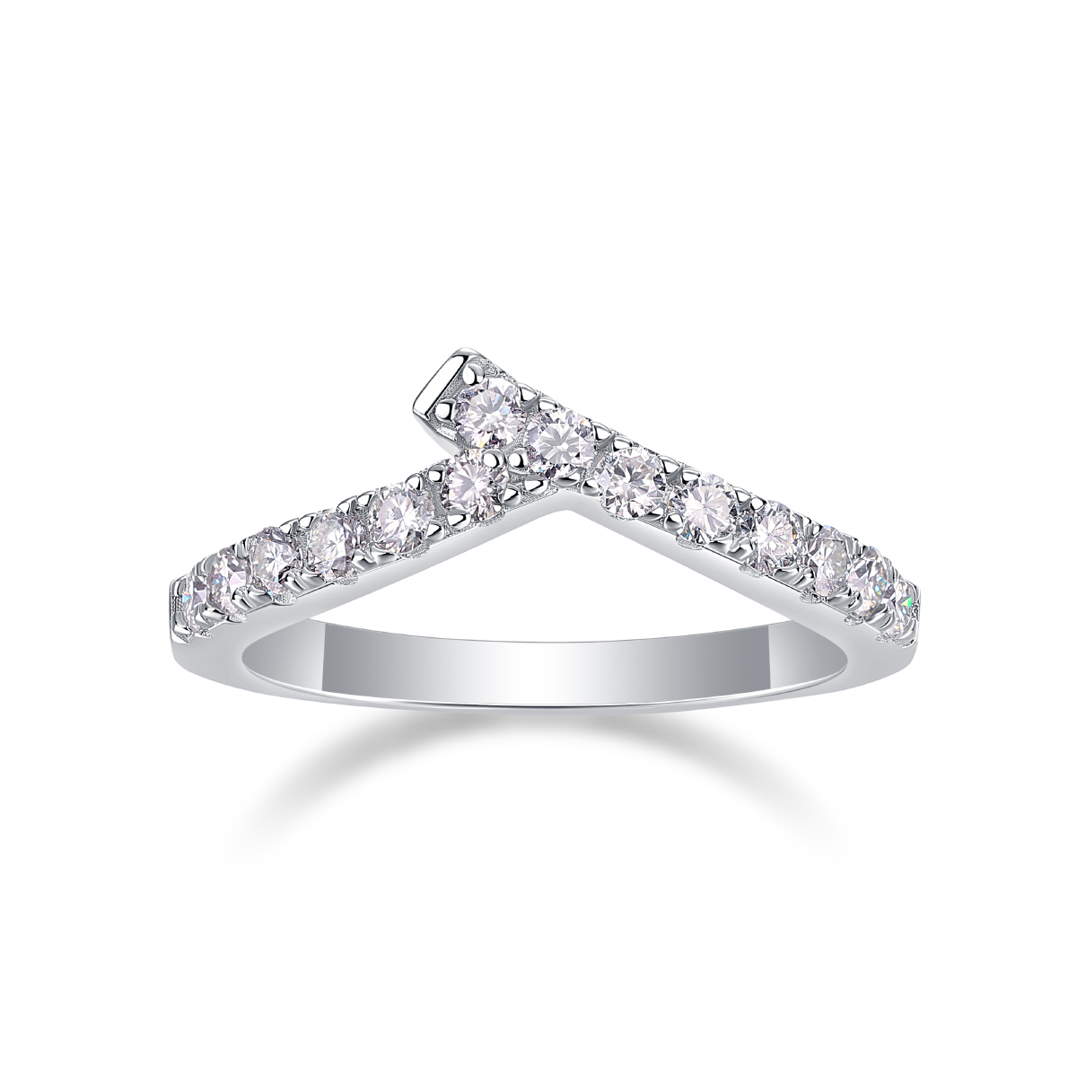 Rush - A Wedding Ring Set With Top-quality Moissanite Silver And Platinum-plated Diamond
