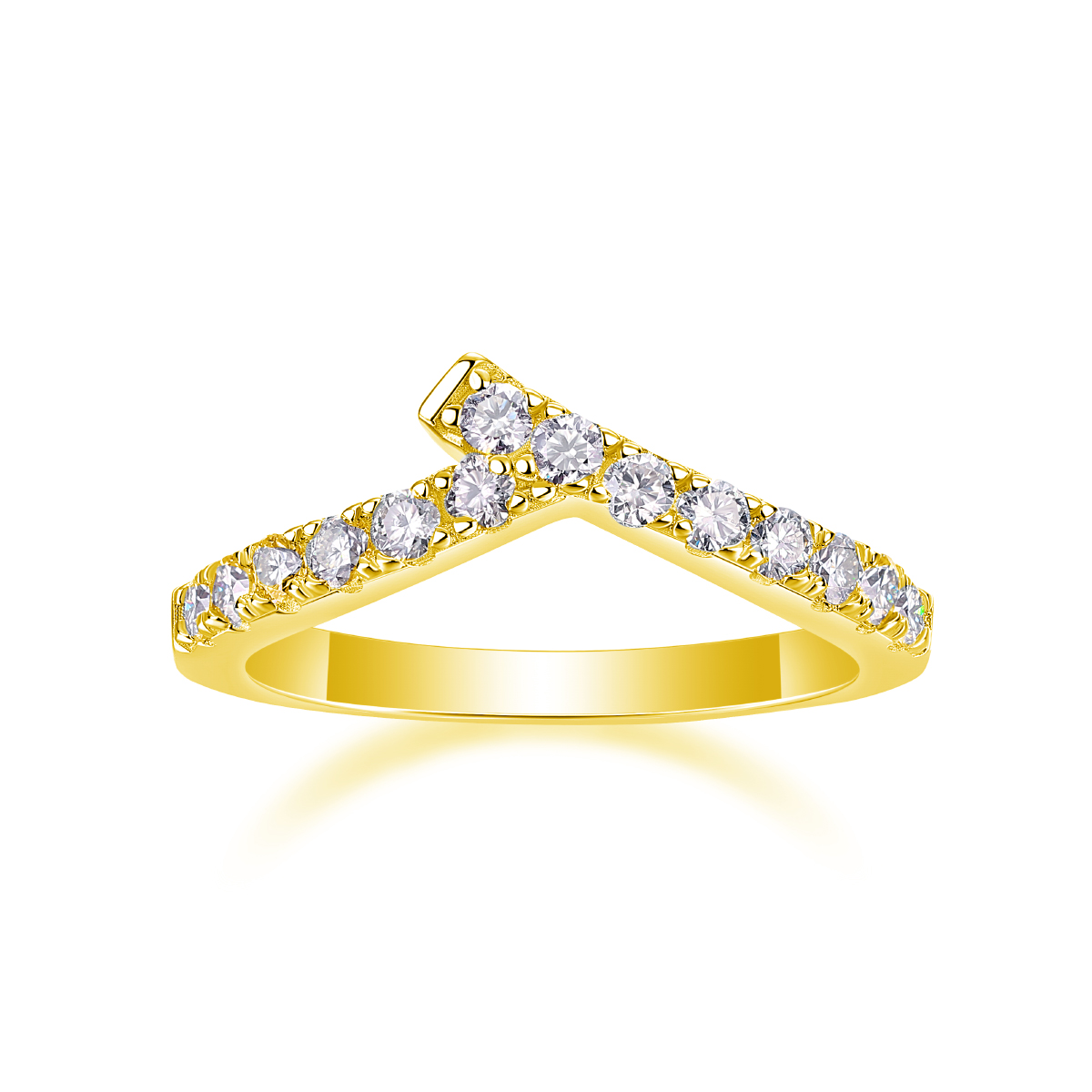 Rush - A Wedding Ring Set With Top-quality Moissanite Silver And Platinum-plated Diamond