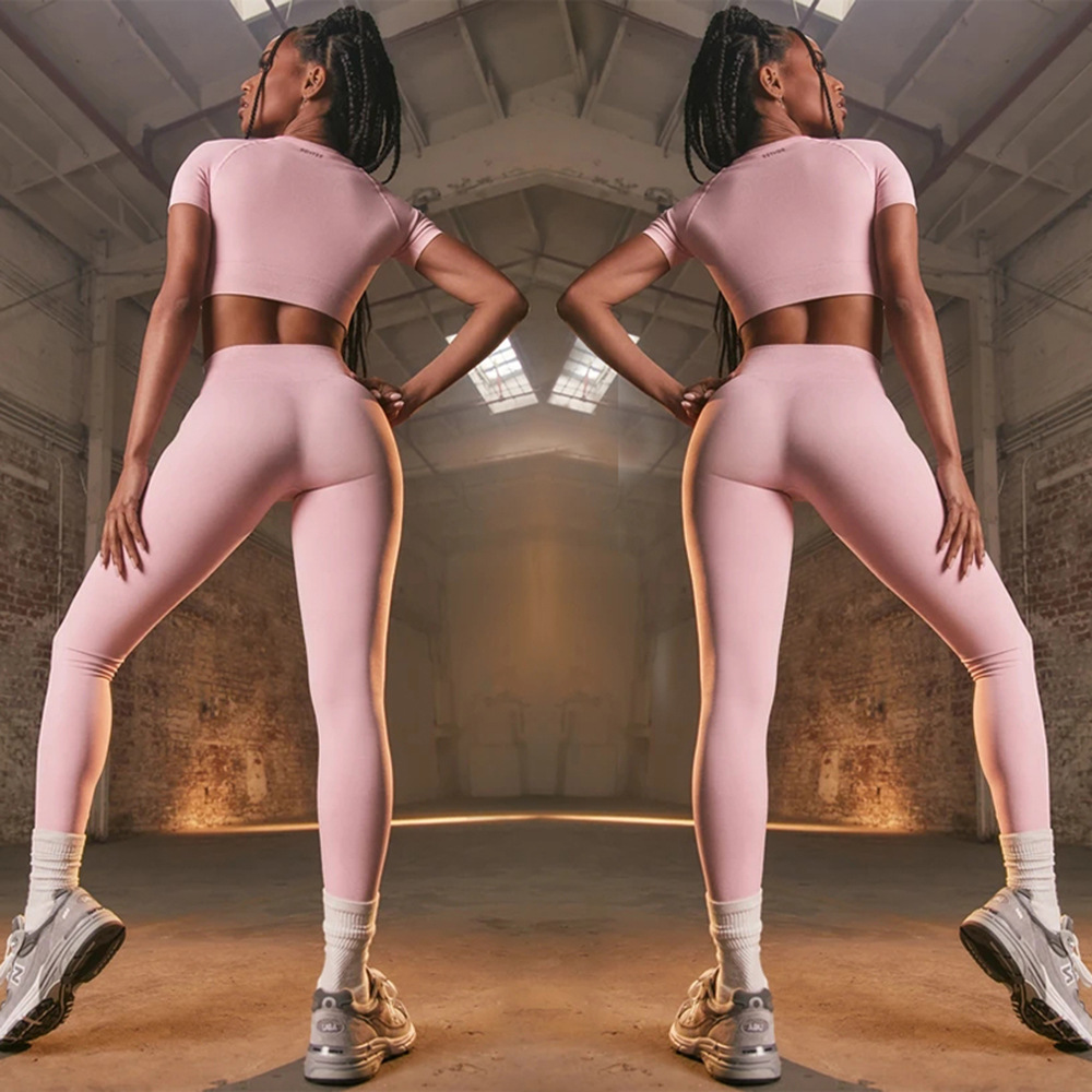 Seamless High Elastic Tight Yoga Suit Suit Women S Solid G5 1793453179793