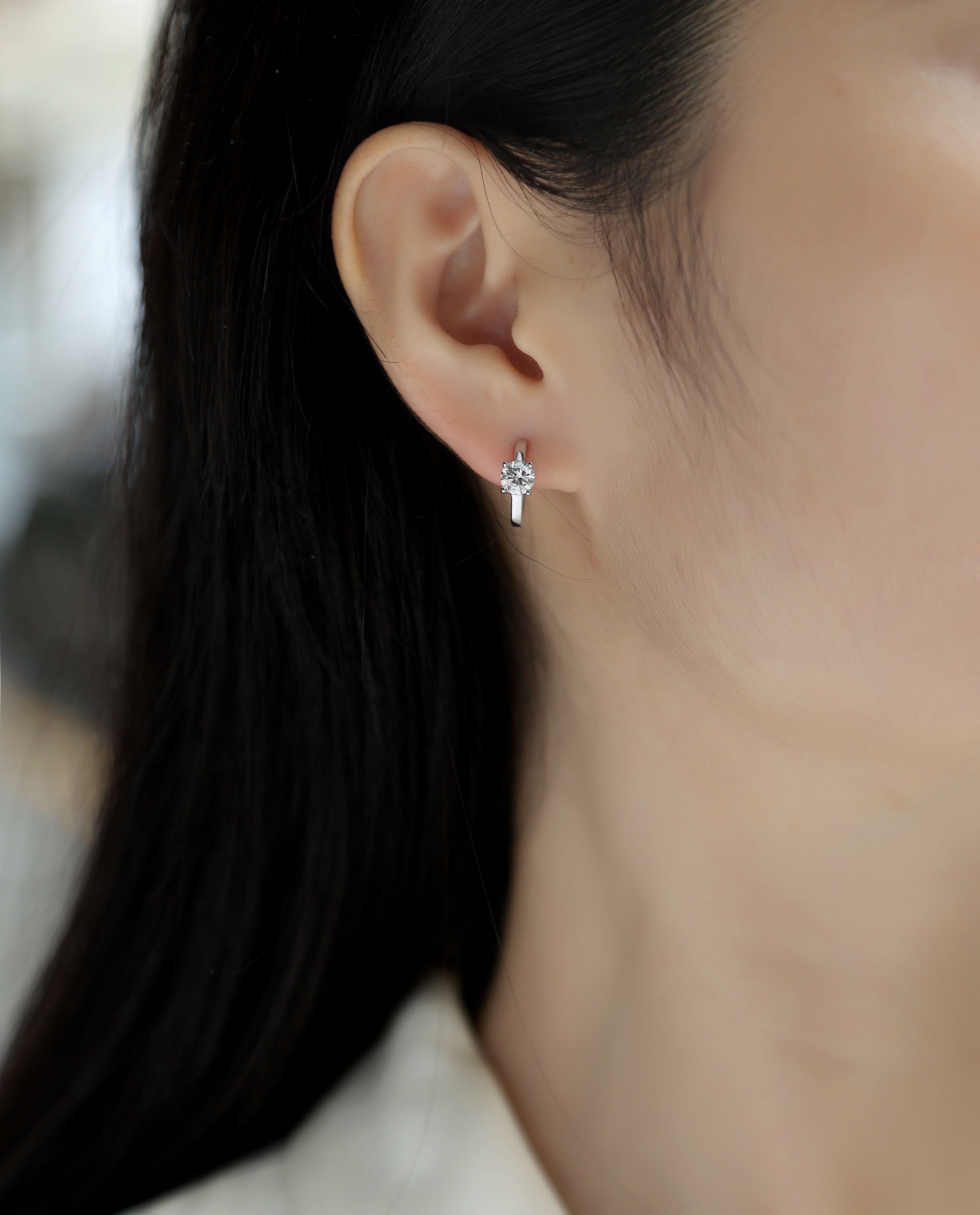Set Out From The Heart - Earrings Set With 0.5-carat Top-quality Moissanite Silver And