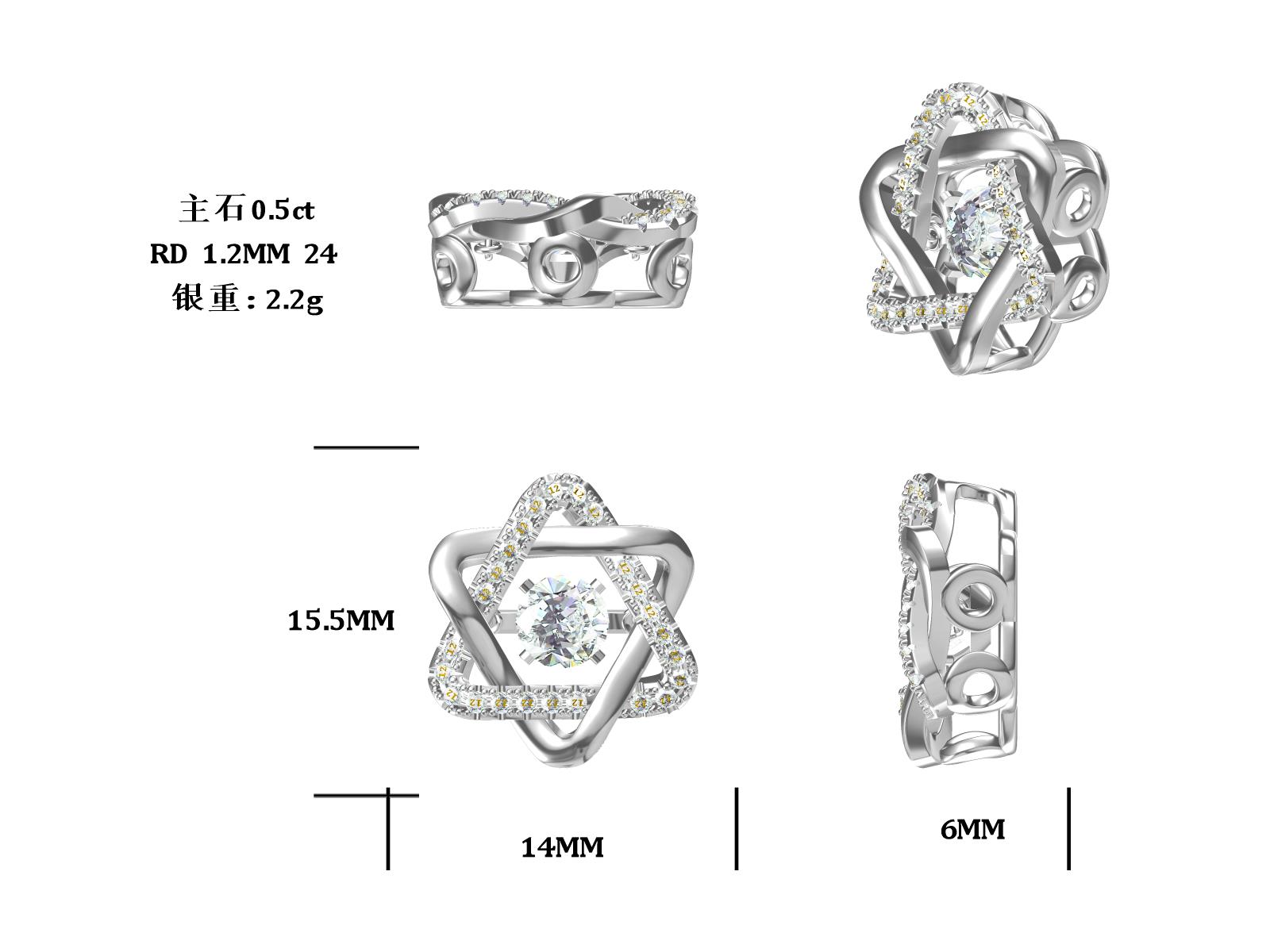 Set With Top-quality Moissanite, This Luxurious And Fashionable Light Luxury Trend Jewelry