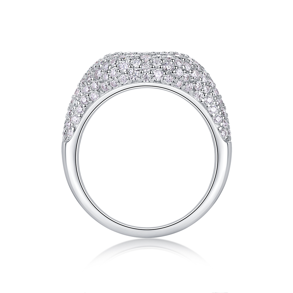 Shining Frenzy - A Wedding Ring Set With Top-quality Moissanite Silver And Platinum-plated