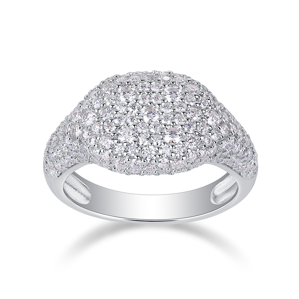 Shining Frenzy - A Wedding Ring Set With Top-quality Moissanite Silver And Platinum-plated