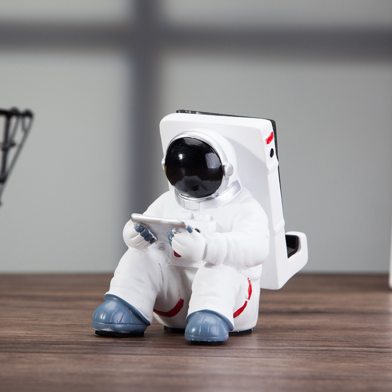Simple Astronaut Mobile Phone Stand Student Desktop Holder Cute Spaceman Cell Phone Holder