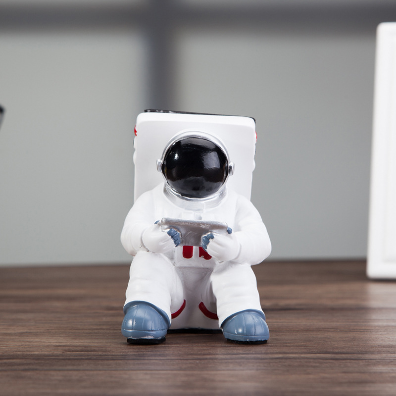 Simple Astronaut Mobile Phone Stand Student Desktop Holder Cute Spaceman Cell Phone Holder