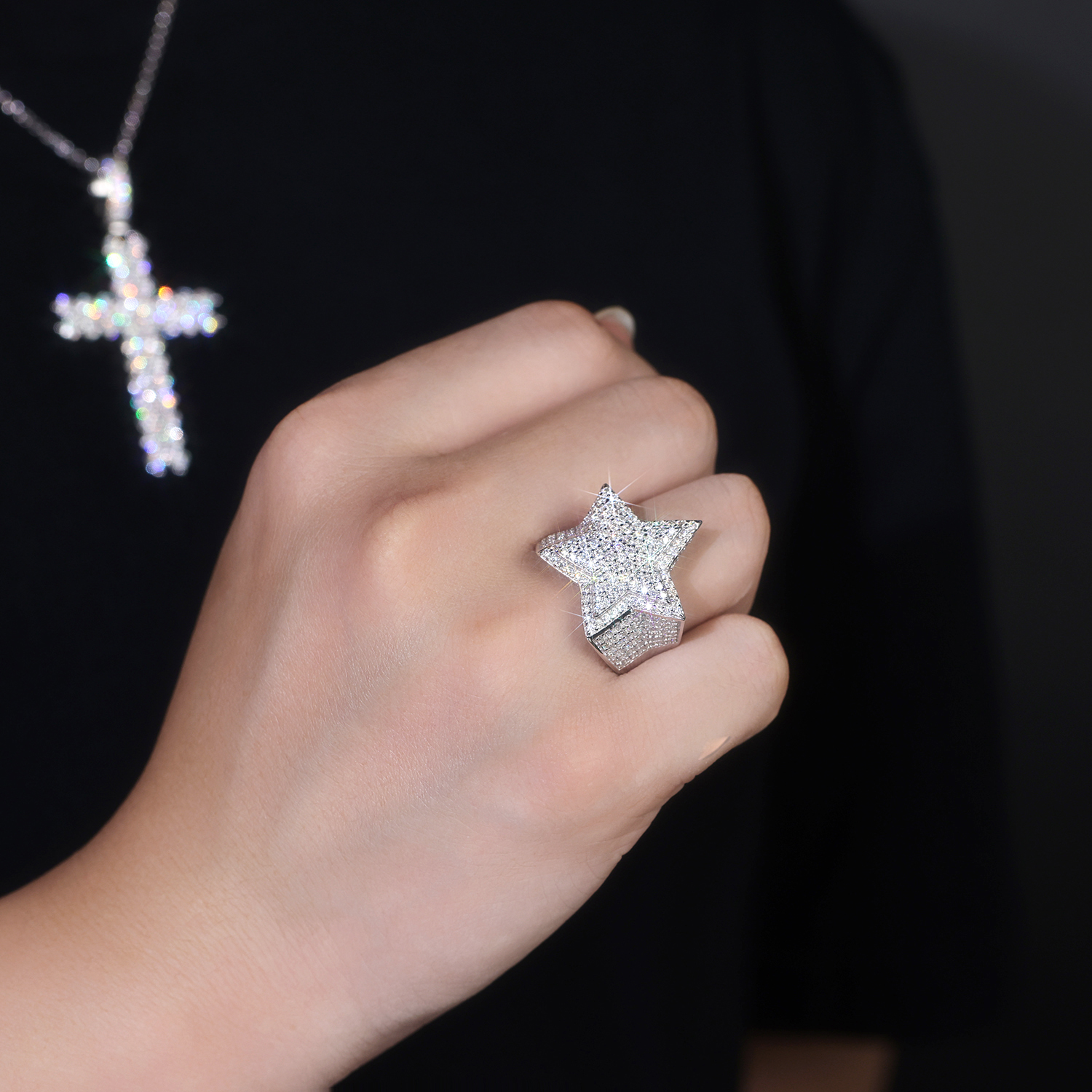 Sirius - A Men's Ring, Diamond Ring And Wedding Ring Set With Top-quality Moissanite