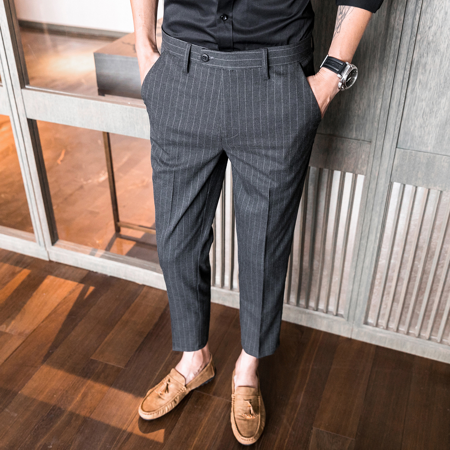 Slim-Fit-Jugend-Business-Anzughose im koreanischen Stil
