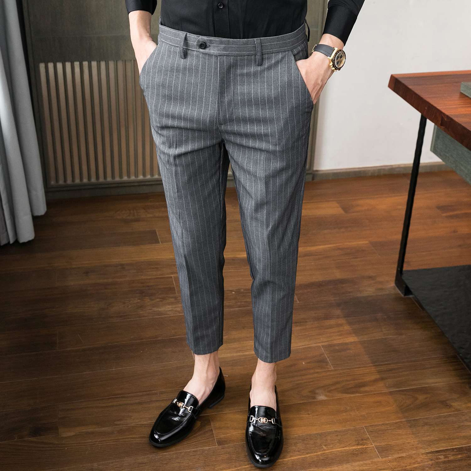 Slim-Fit-Jugend-Business-Anzughose im koreanischen Stil