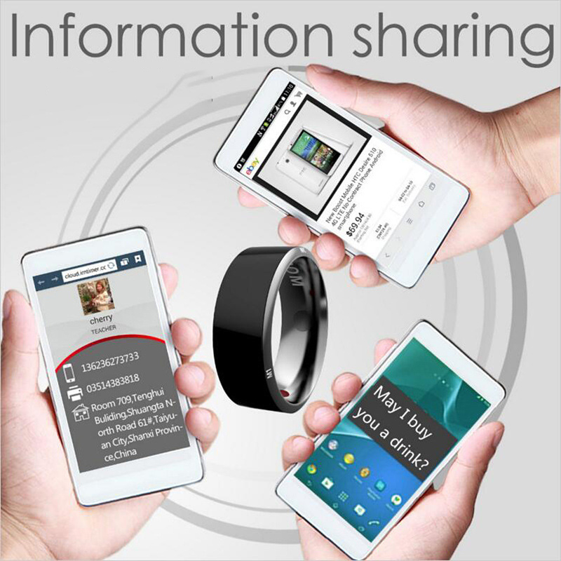 Tragbares Smart-Ring-Gerät, multifunktional, Schwarz, Hightech