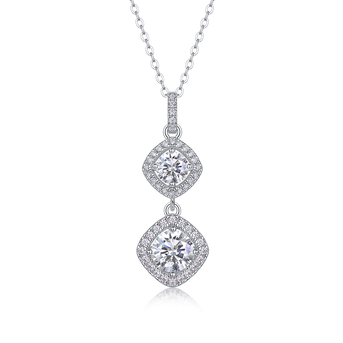 Snow Field Fairyland - A Fashionable And Light Luxury Jewelry Pendant Necklace Set With