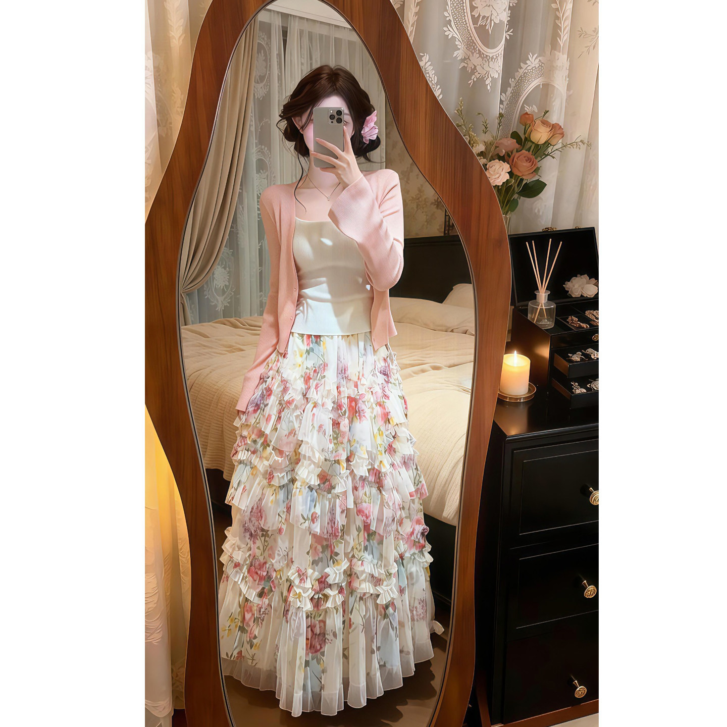 Soft-style Asymmetric Skirt