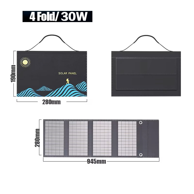 Solarbetriebenes faltbares USB-Ladegerät