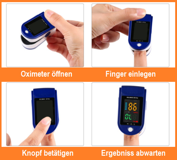 SpO2 Finger Pulse Oximeter, Blood Oxygen & Pulse Rate Monitor