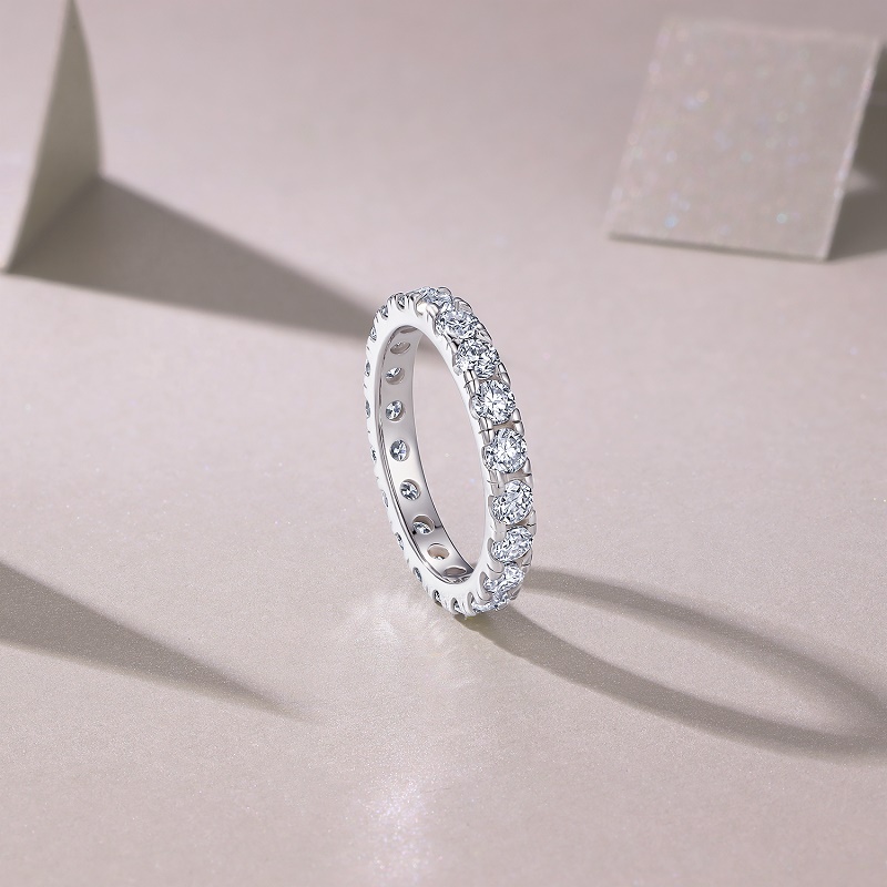 Spring Breeze For Ten Miles - A Wedding Ring Set With 0.1-carat Top-quality Moissanite