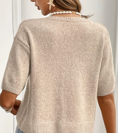 Spring Summer LaceUp LongSleeve Knitted Cardigan