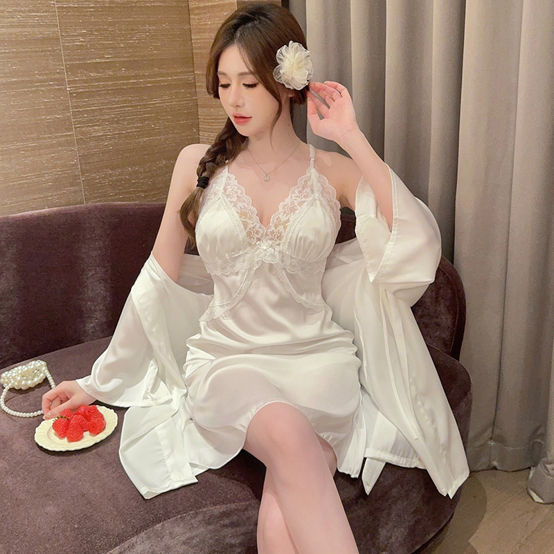 Springsummer Ice-silk Camisole Nightdress