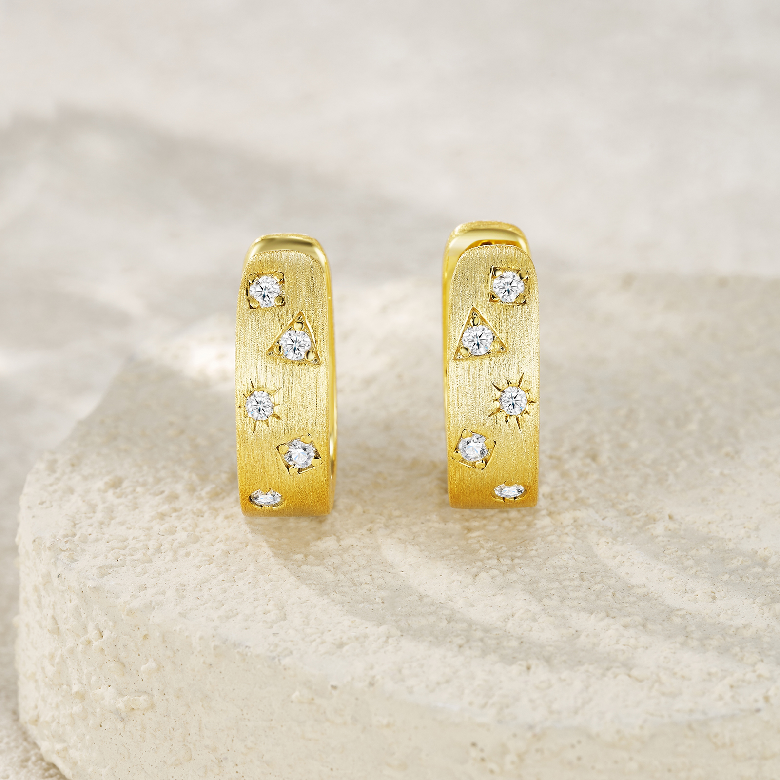 Star Track - Premium Moissanite Luxury Fashion Light Luxury Jewelry Silver Stud Earrings