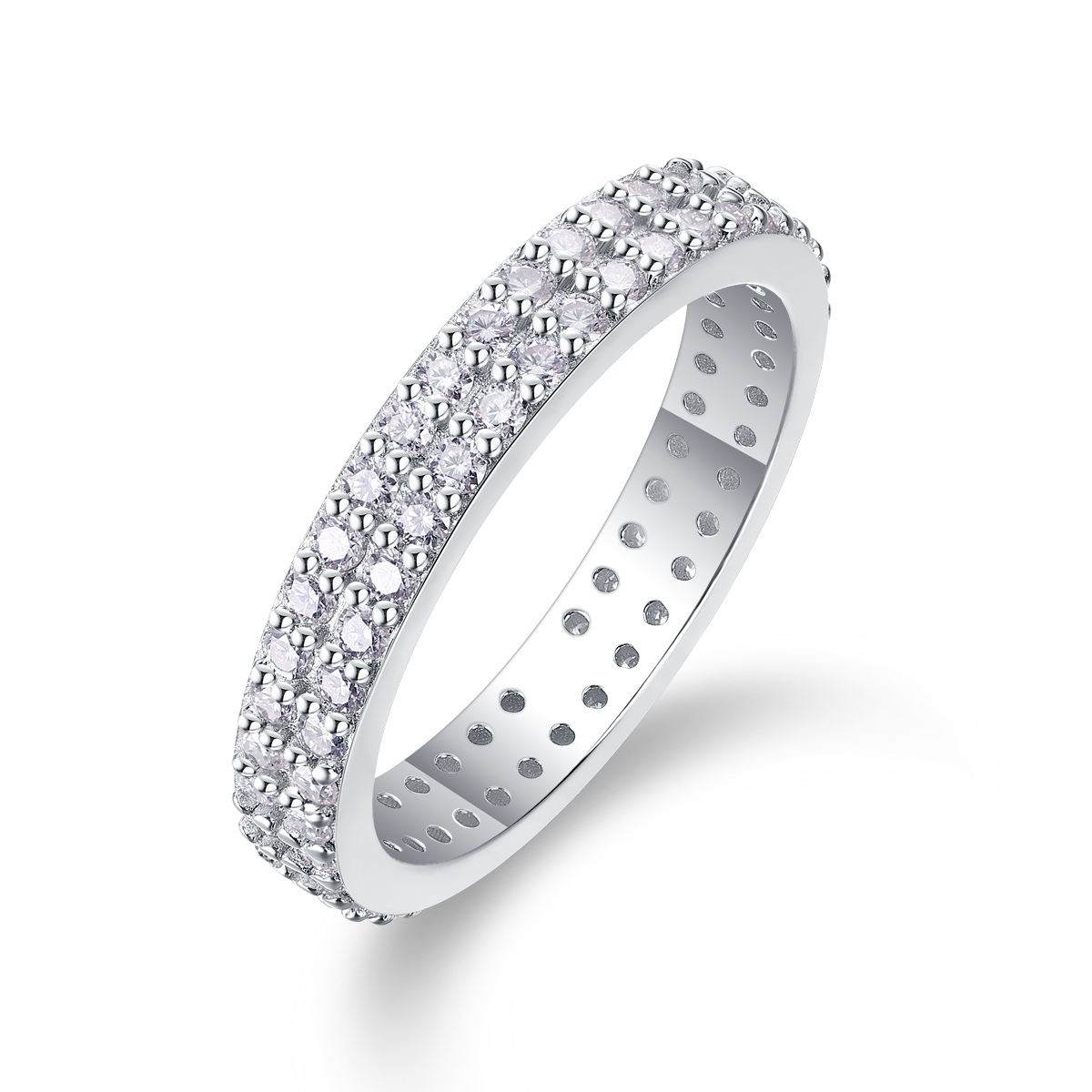 Starlight - Set With Top-quality Moissanite Silver And Platinum-plated Diamond Wedding