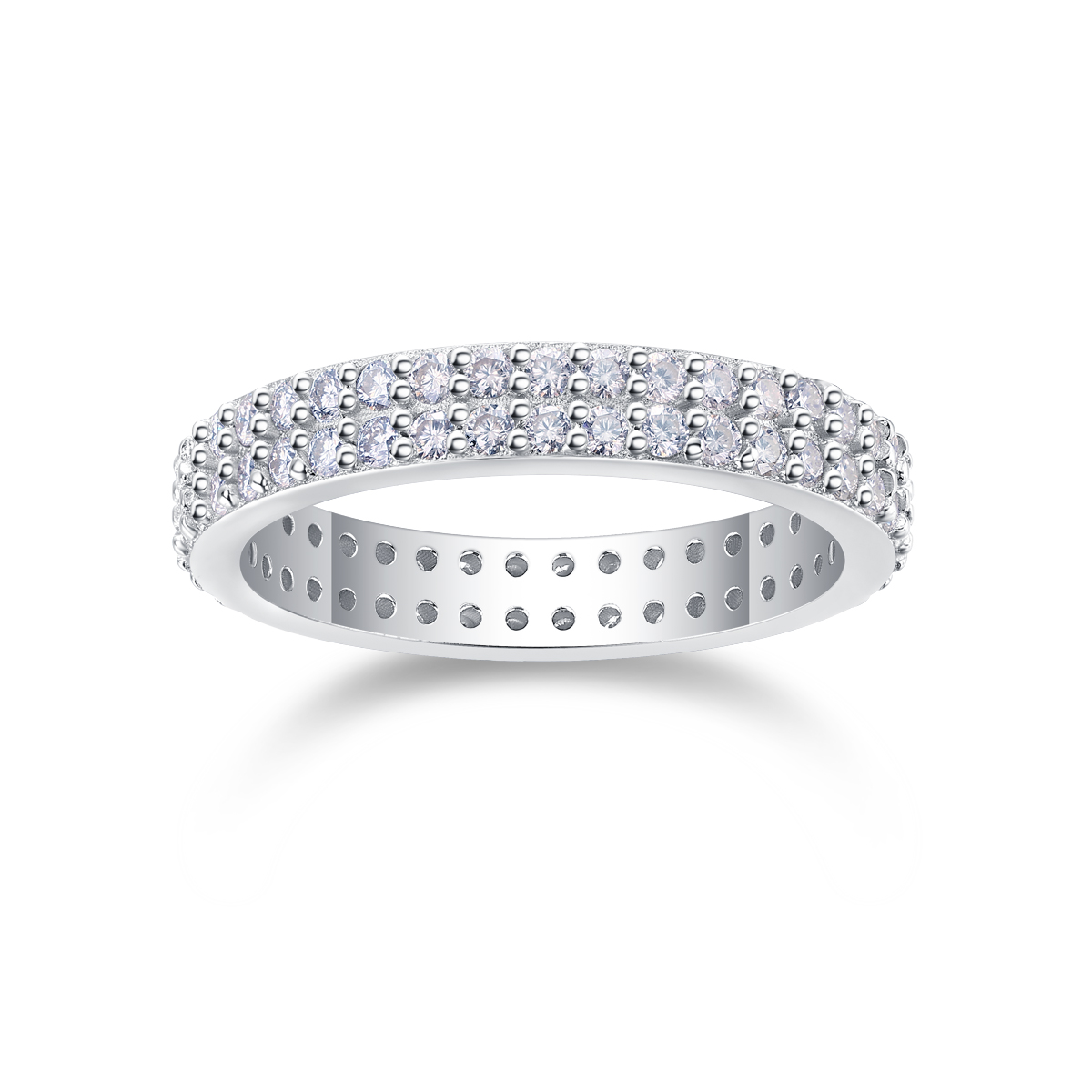 Starlight - Set With Top-quality Moissanite Silver And Platinum-plated Diamond Wedding