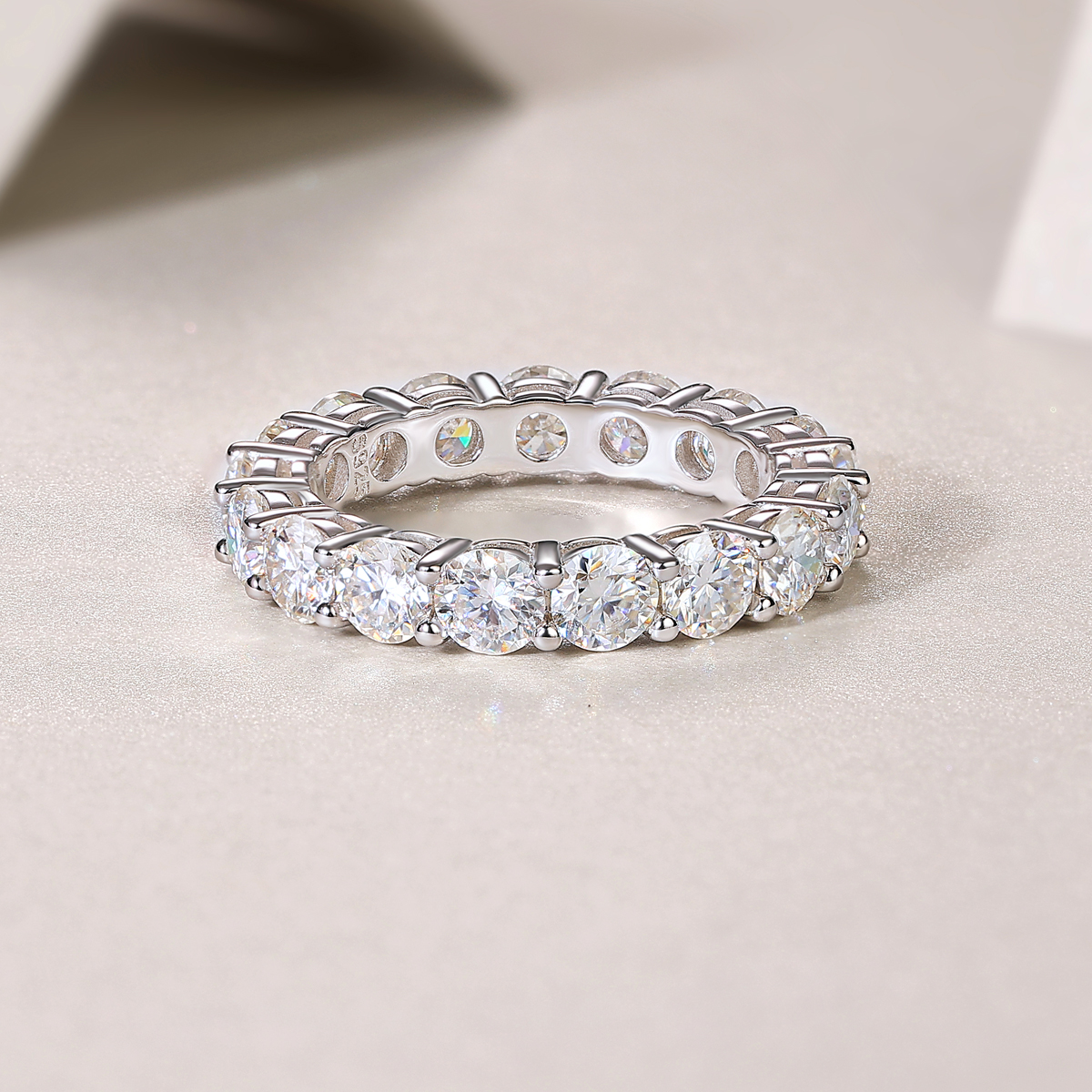 Starlight - Set With Top-quality Moissanite, Silver And Platinum-plated Diamond Wedding