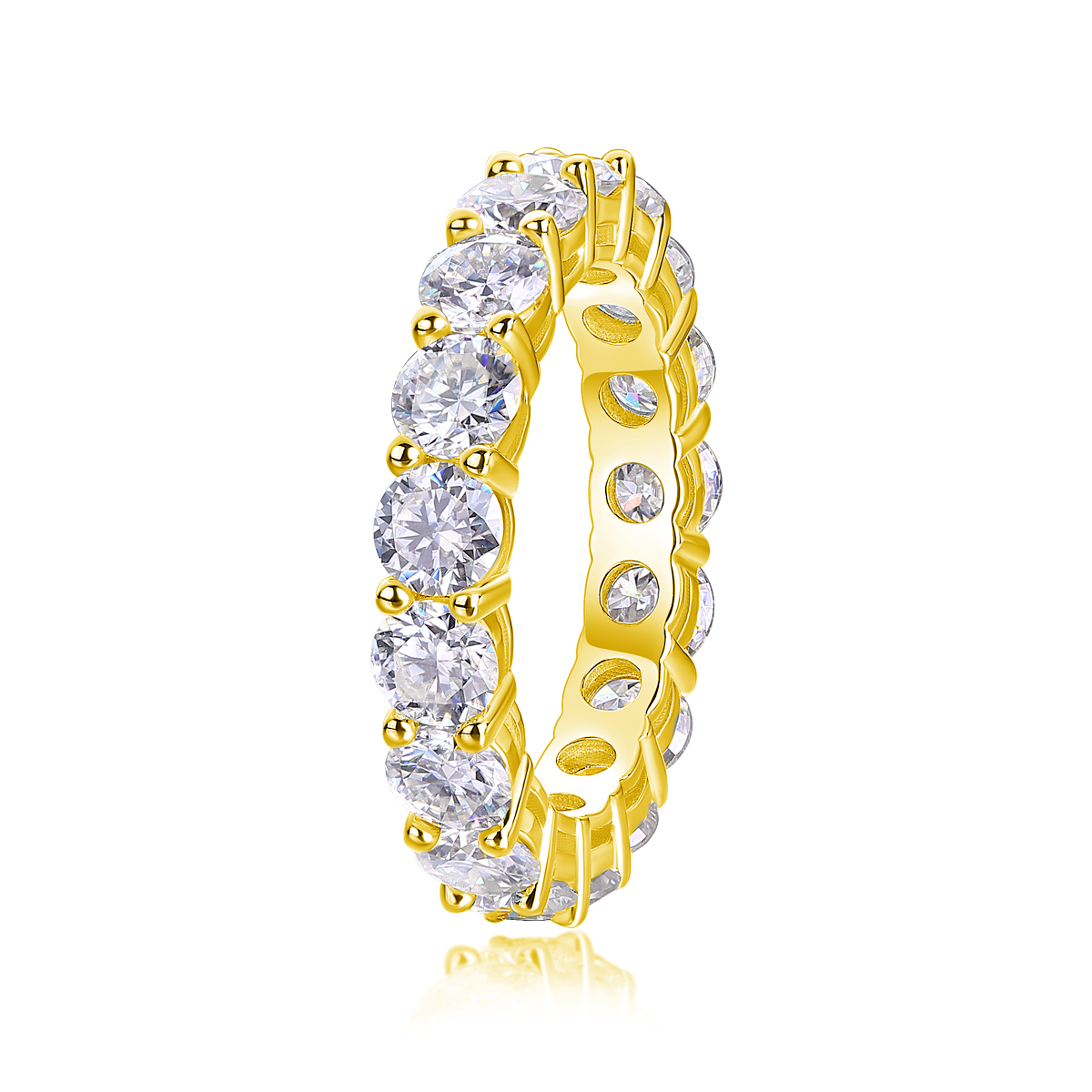 Starlight - Set With Top-quality Moissanite, Silver And Platinum-plated Diamond Wedding