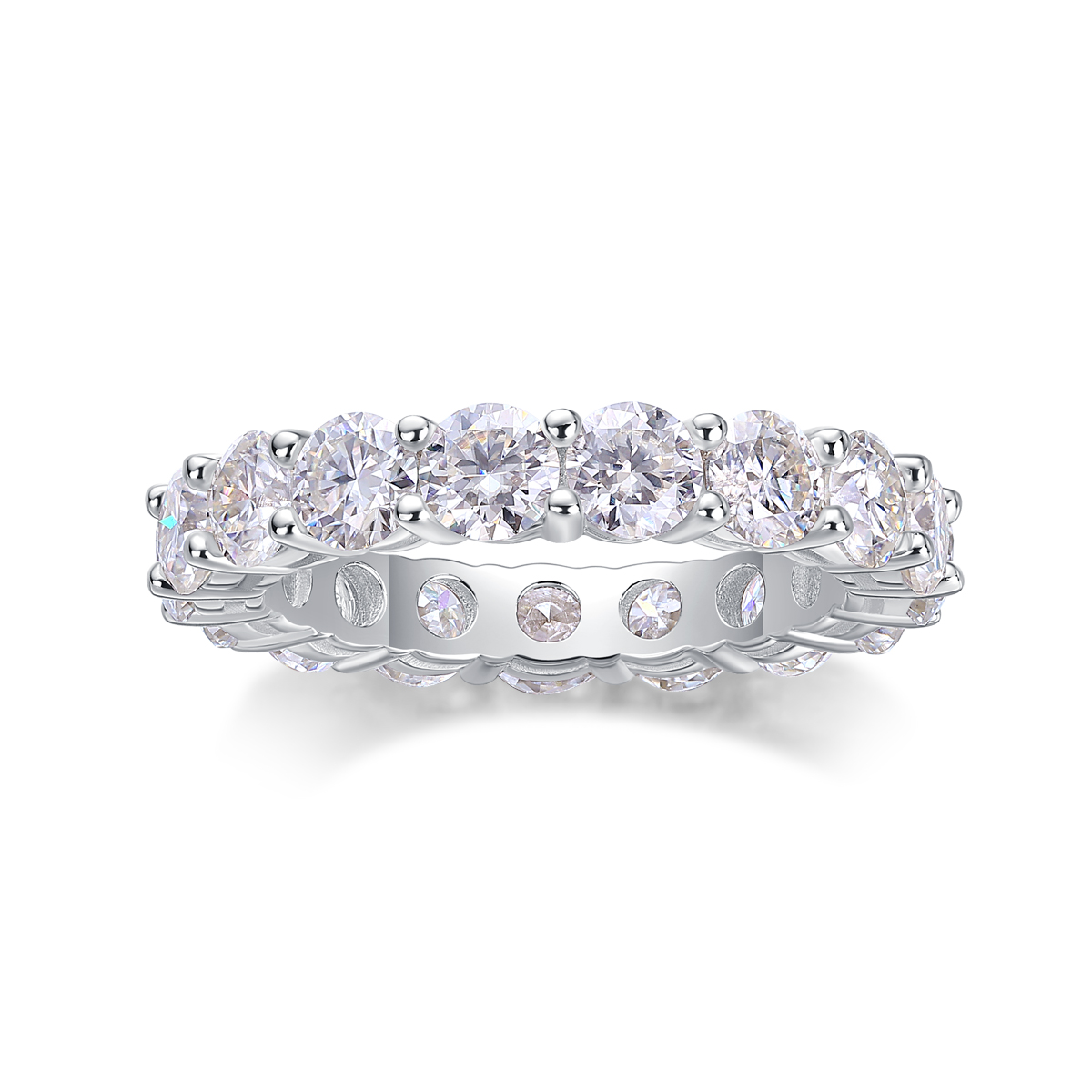 Starlight - Set With Top-quality Moissanite, Silver And Platinum-plated Diamond Wedding