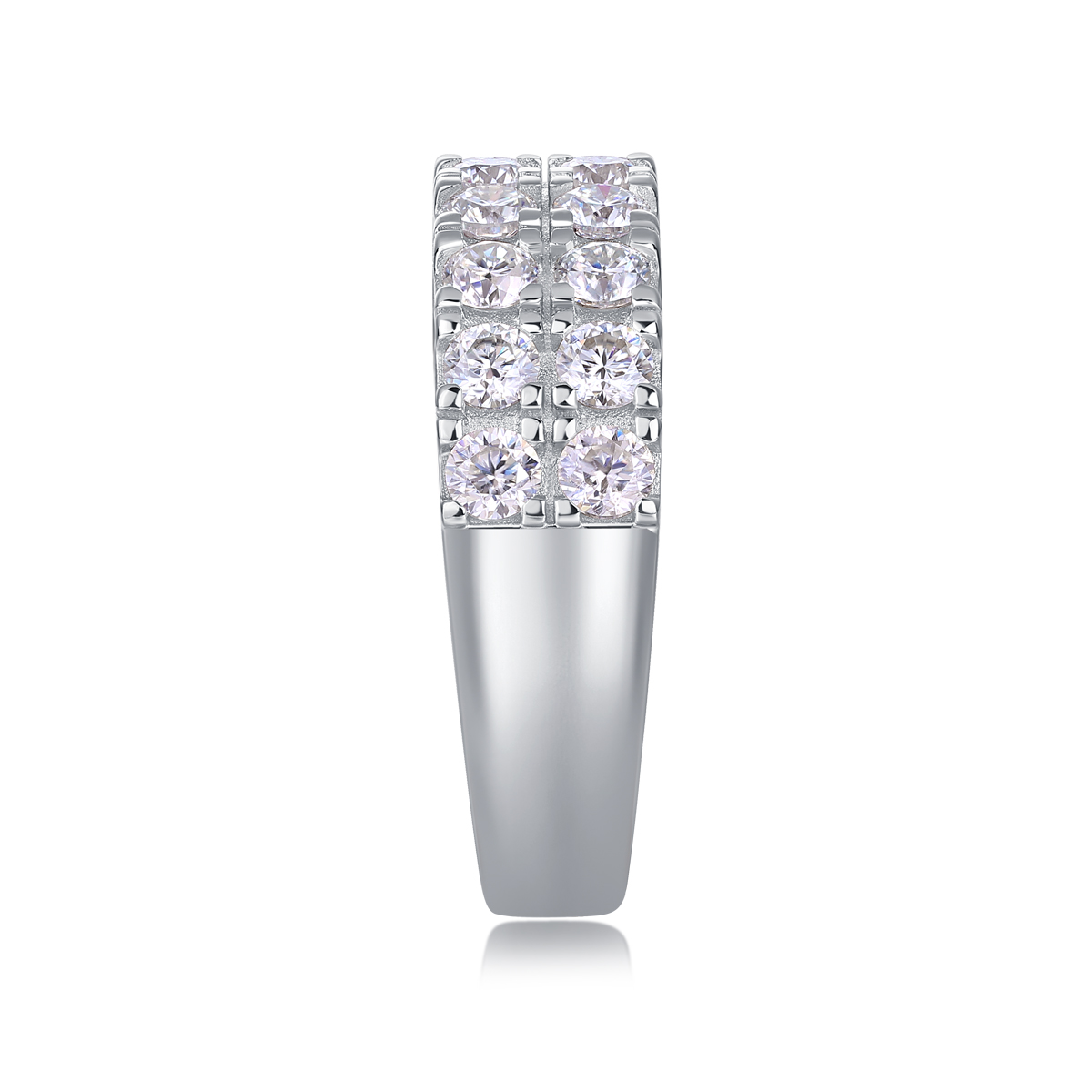 Starry Sky - A Wedding Ring Set With Top-quality Moissanite Silver And Platinum-plated