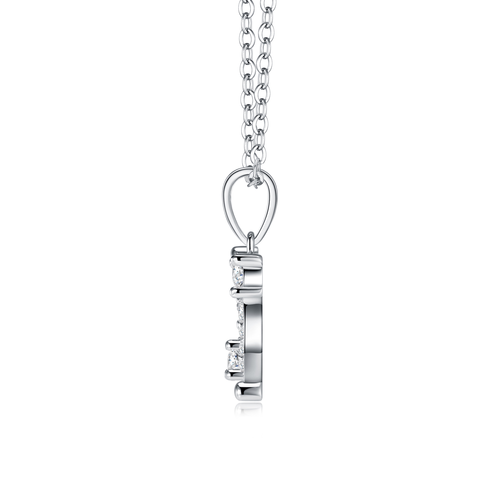 Sterling Silver Sagittarius Necklace D Color VVS1 Moissanite Zodiac Pendant 3.8g Platinum