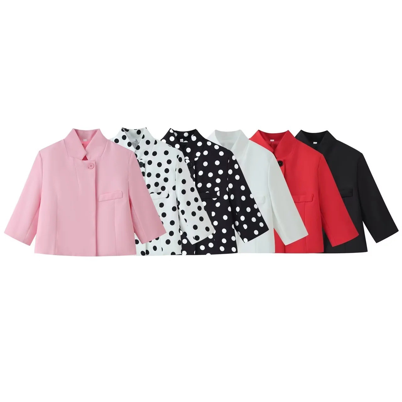 Stylish And Versatile Short Coat With A Stand-up Collar