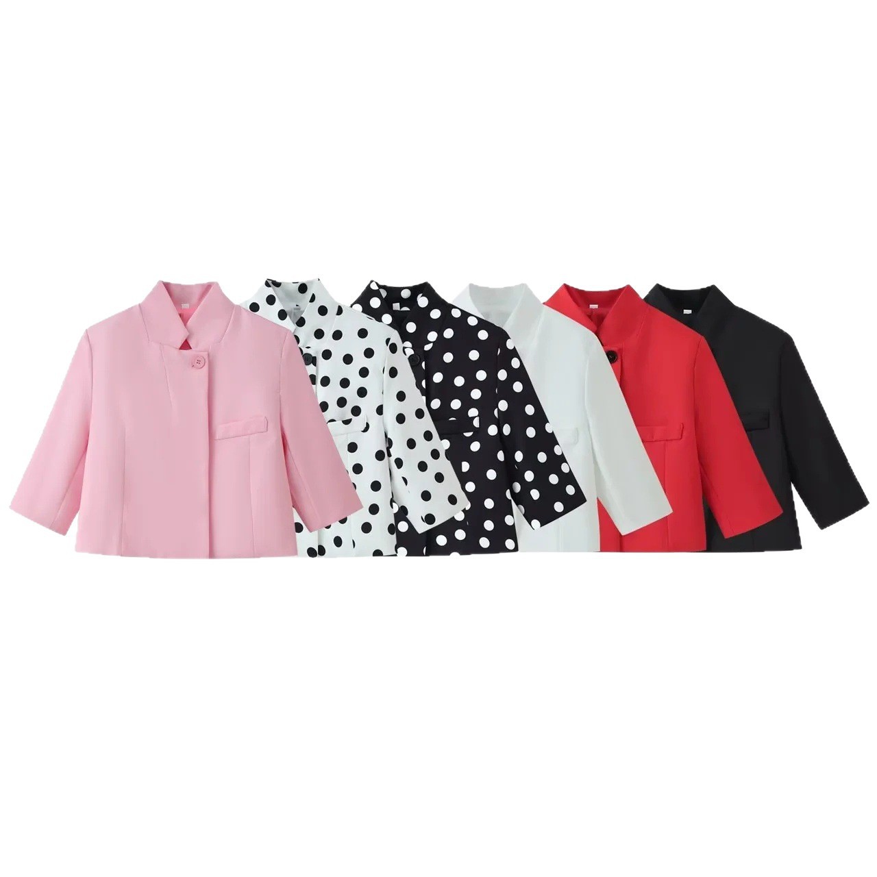 Stylish And Versatile Short Coat With A Stand-up Collar