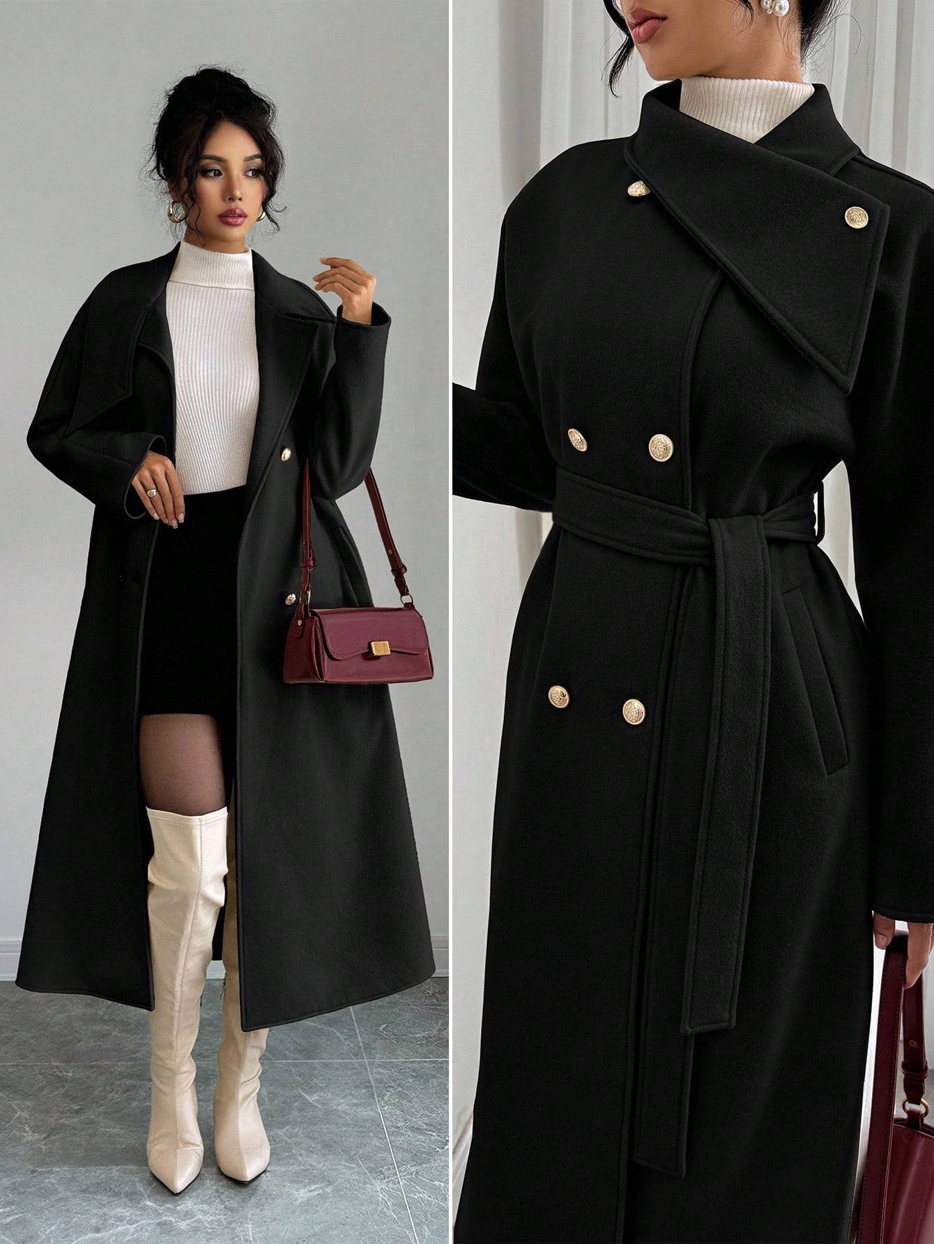 Stylish Fallwinter Double-breasted Warm Wool Coat