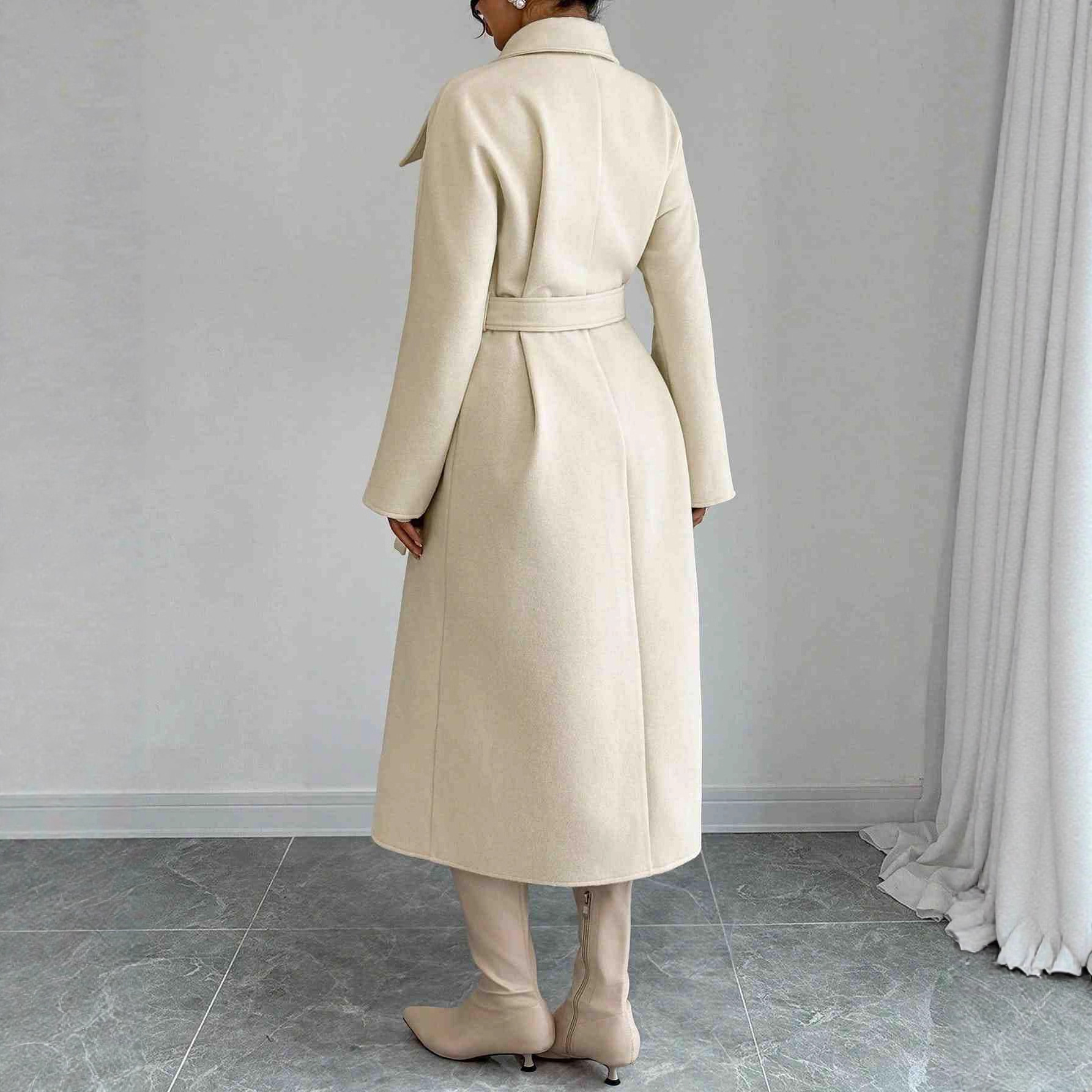 Stylish Fallwinter Double-breasted Warm Wool Coat