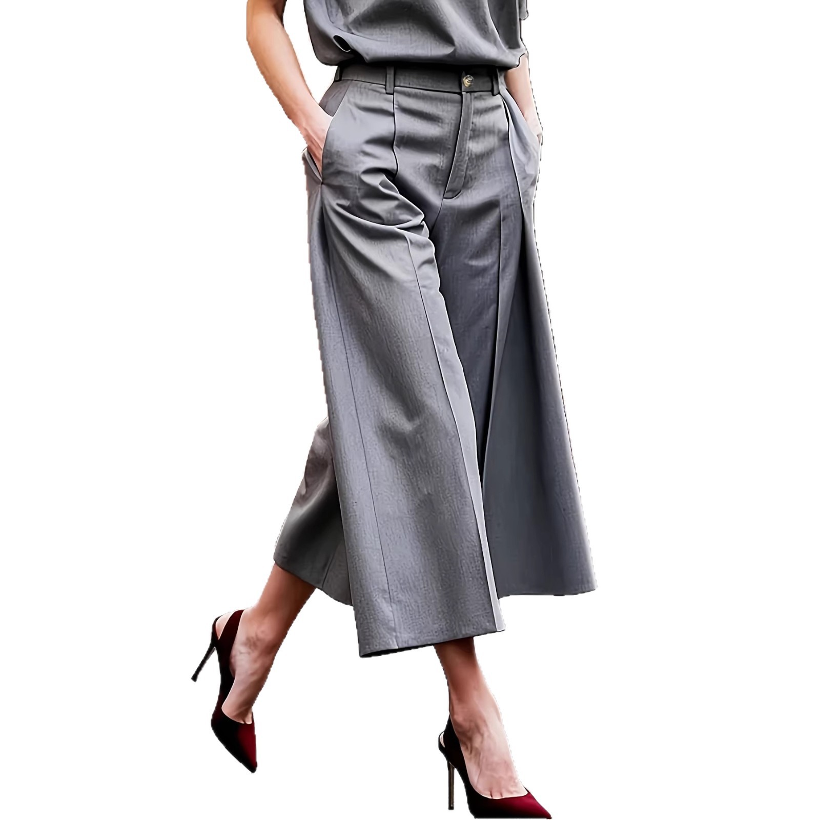Elegantne, minimalističke, unikatne, jedinstvene labave pantalone širokih nogavica