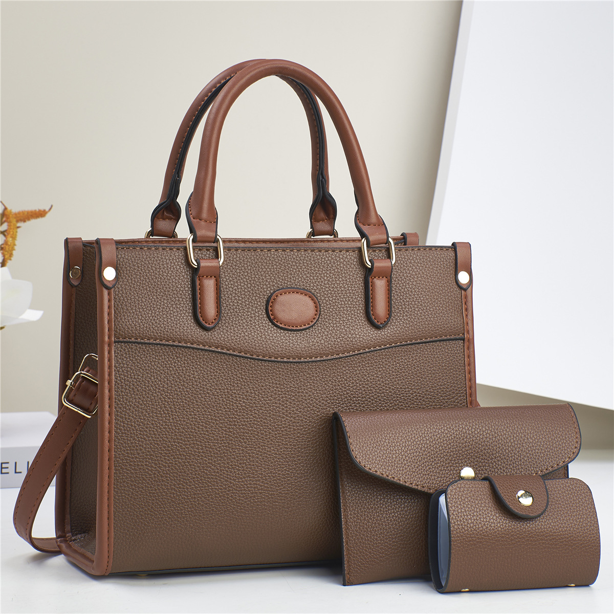 Stylish Three-Piece Shoulder Bag Set Mother-and-Child Bags