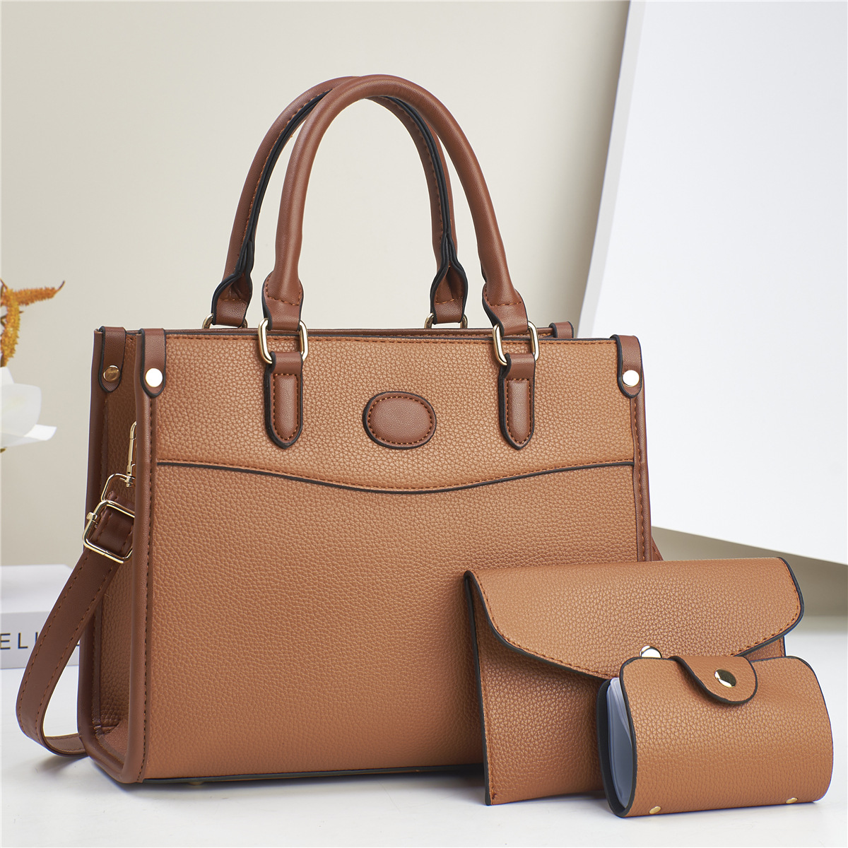 Stylish Three-Piece Shoulder Bag Set Mother-and-Child Bags