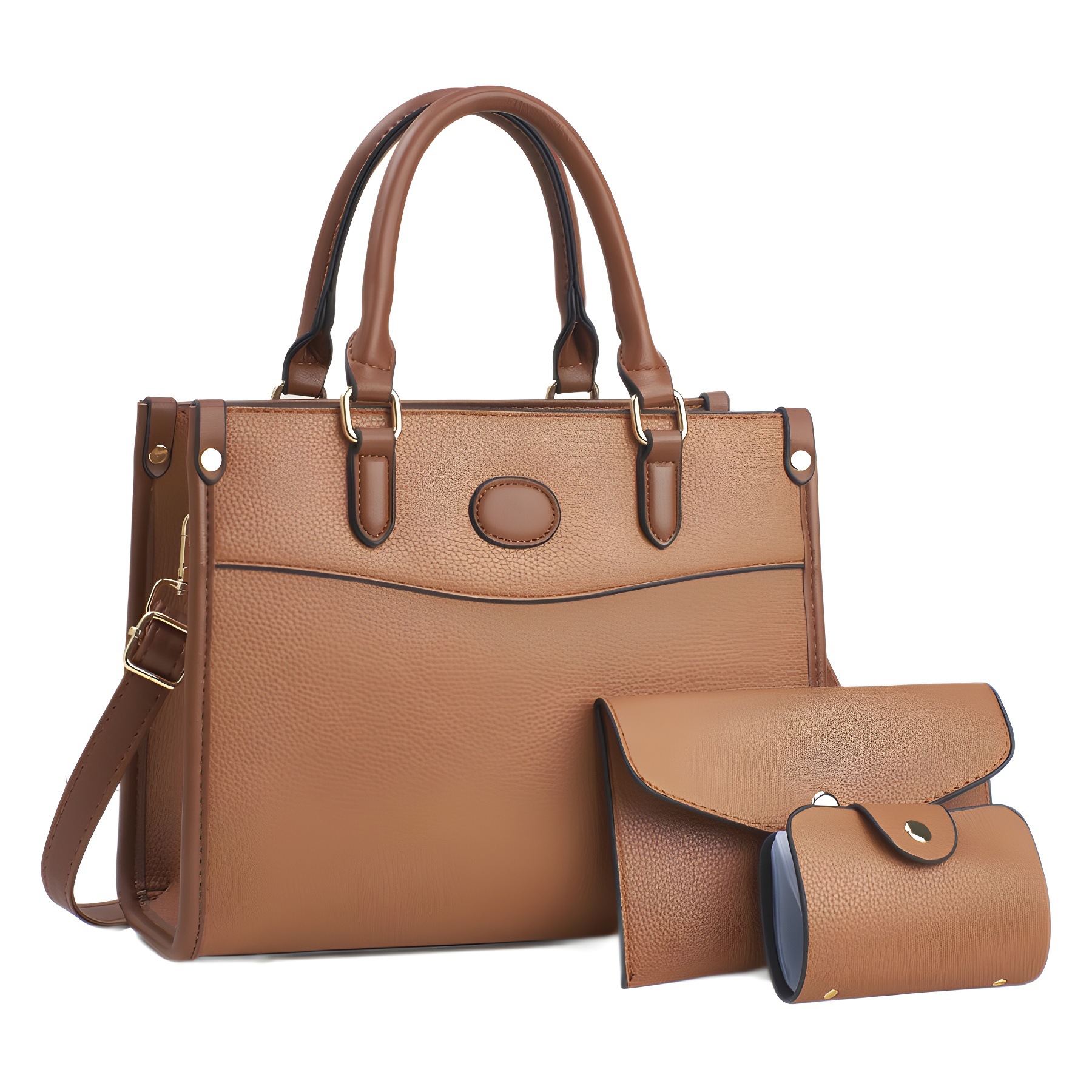 Stylish Three-Piece Shoulder Bag Set Mother-and-Child Bags