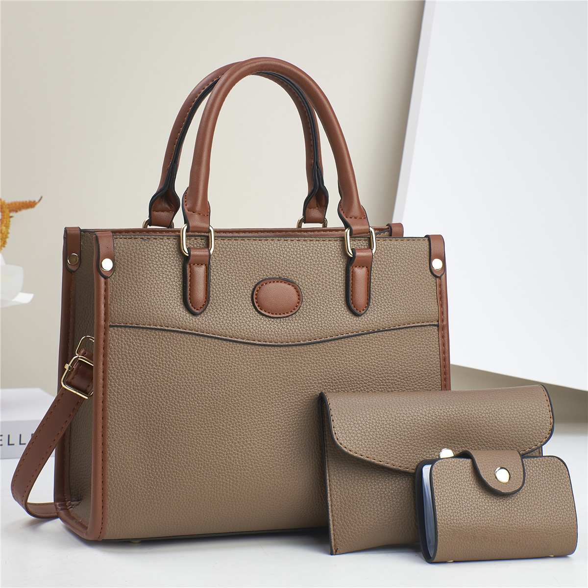 Stylish Three-Piece Shoulder Bag Set Mother-and-Child Bags