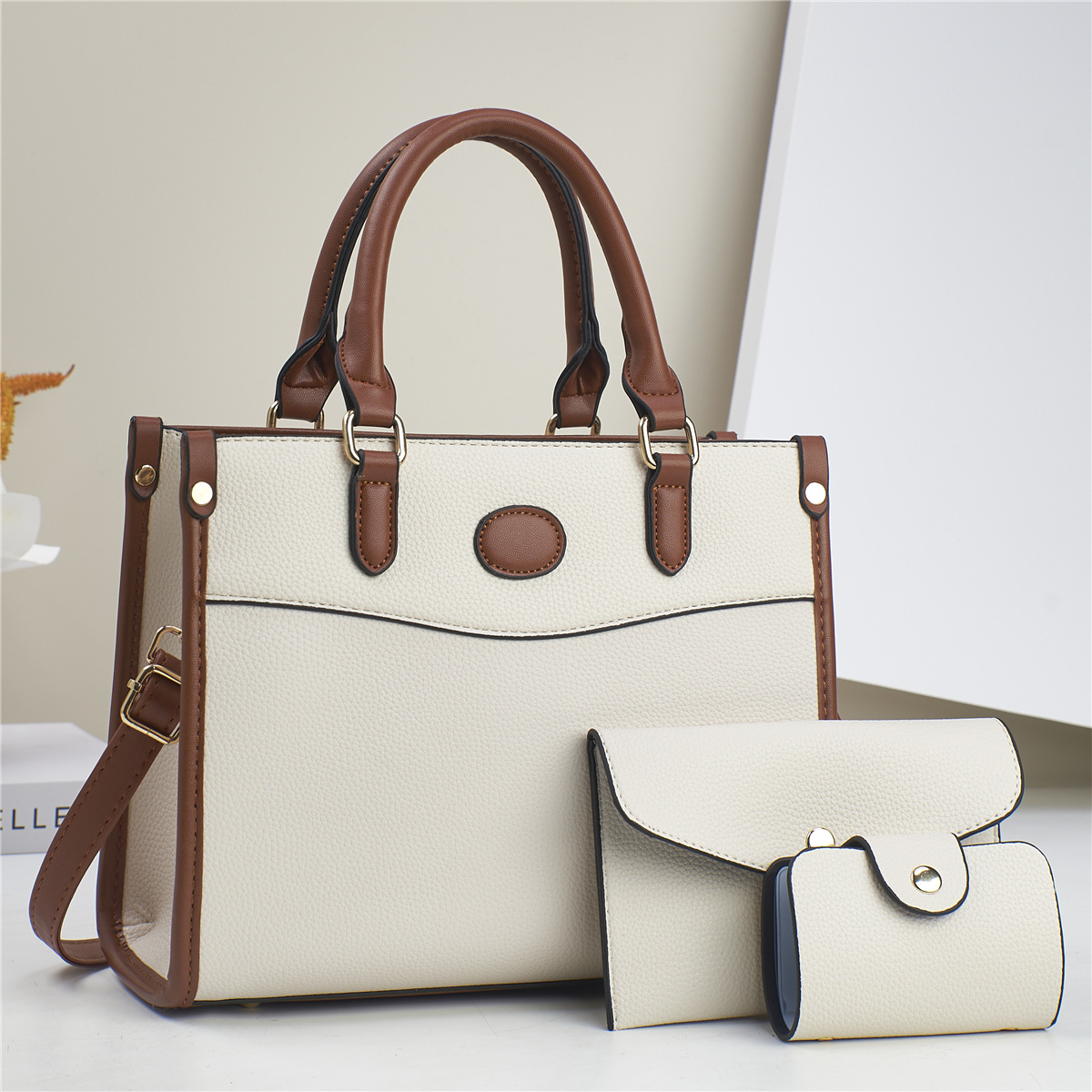 Stylish Three-Piece Shoulder Bag Set Mother-and-Child Bags