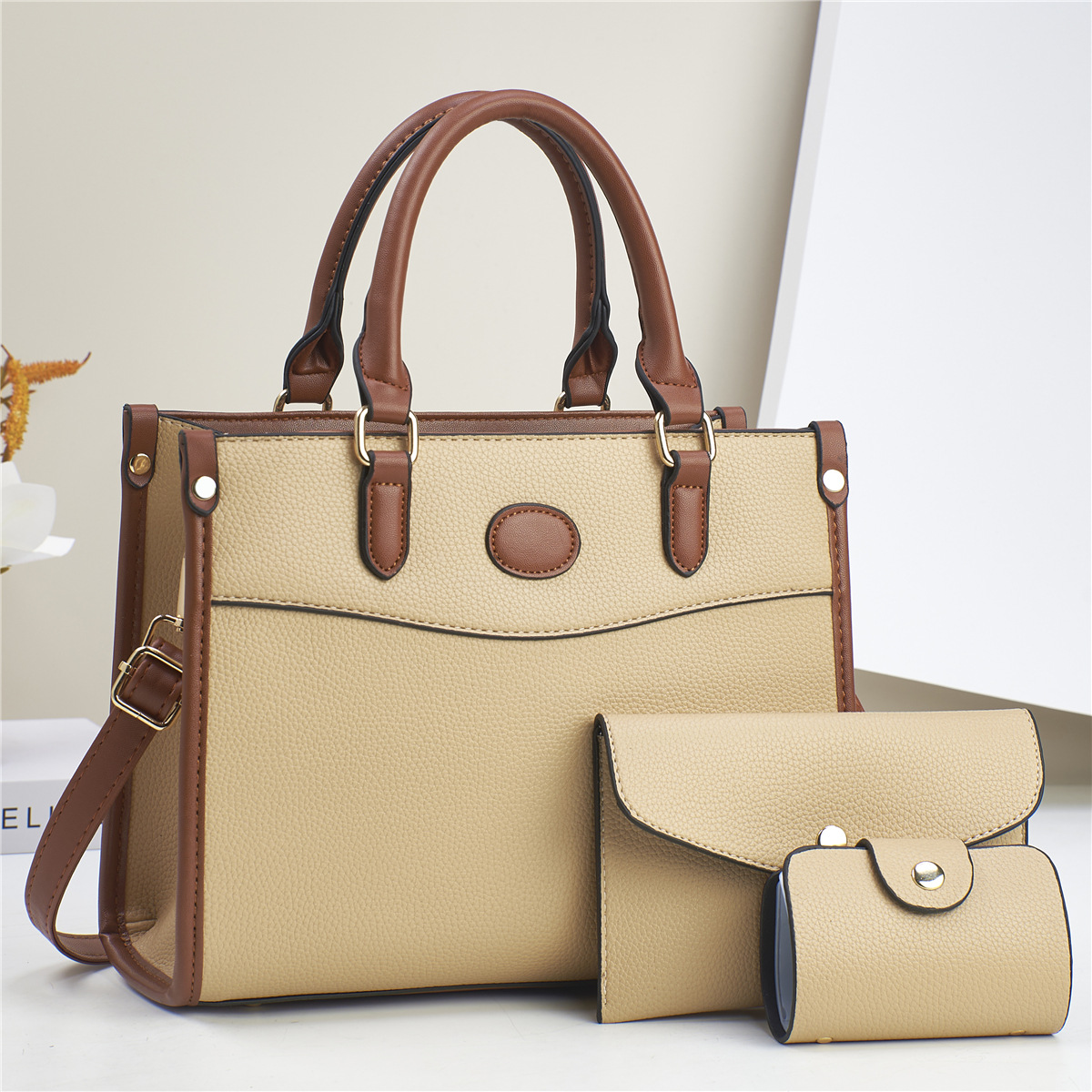Stylish Three-Piece Shoulder Bag Set Mother-and-Child Bags
