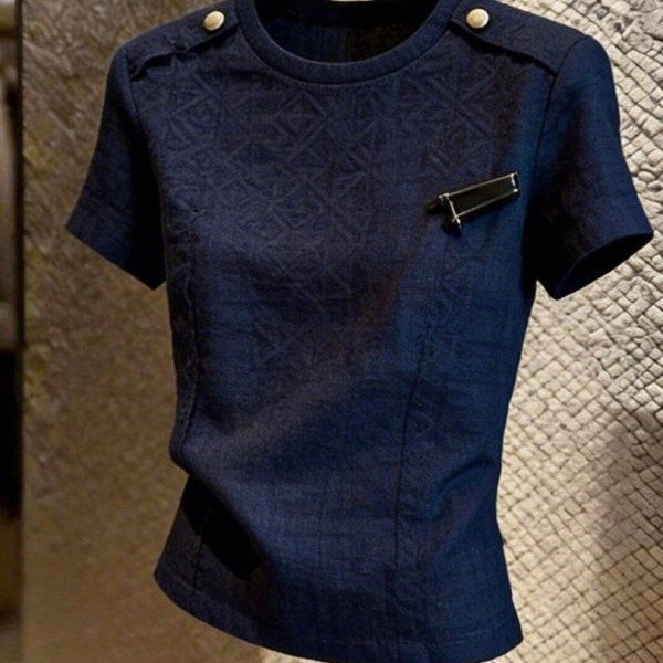 Summer New Arrival Deep Blue With Metal Buckle Detailing