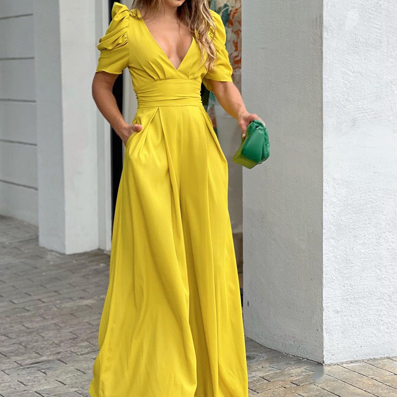 Summer New Women's Clothing Amazon European And American Jumpsuit Fashion Sexy Pleated