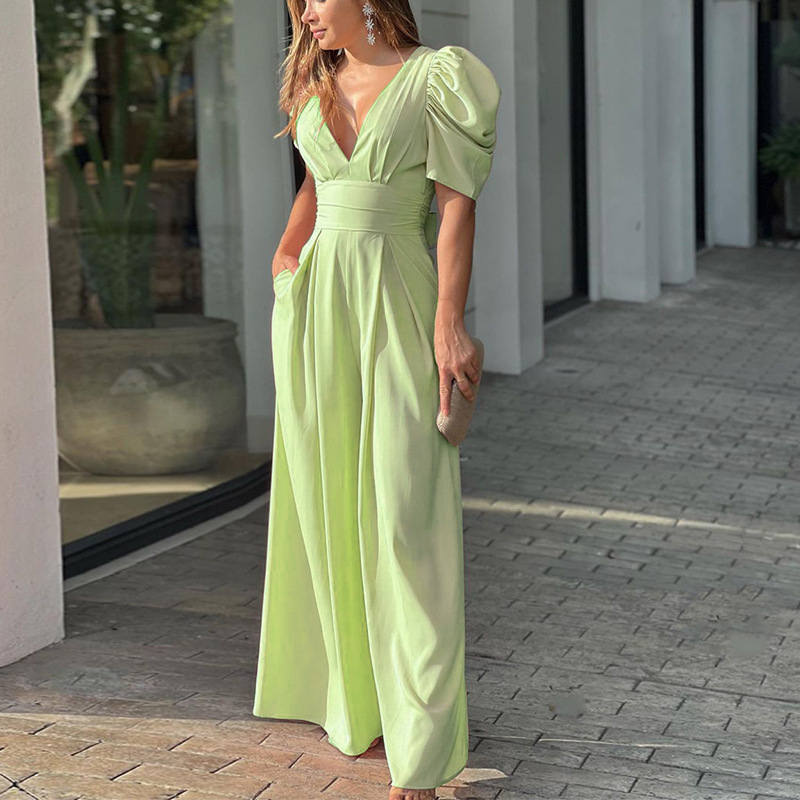 Summer New Women's Clothing Amazon European And American Jumpsuit Fashion Sexy Pleated