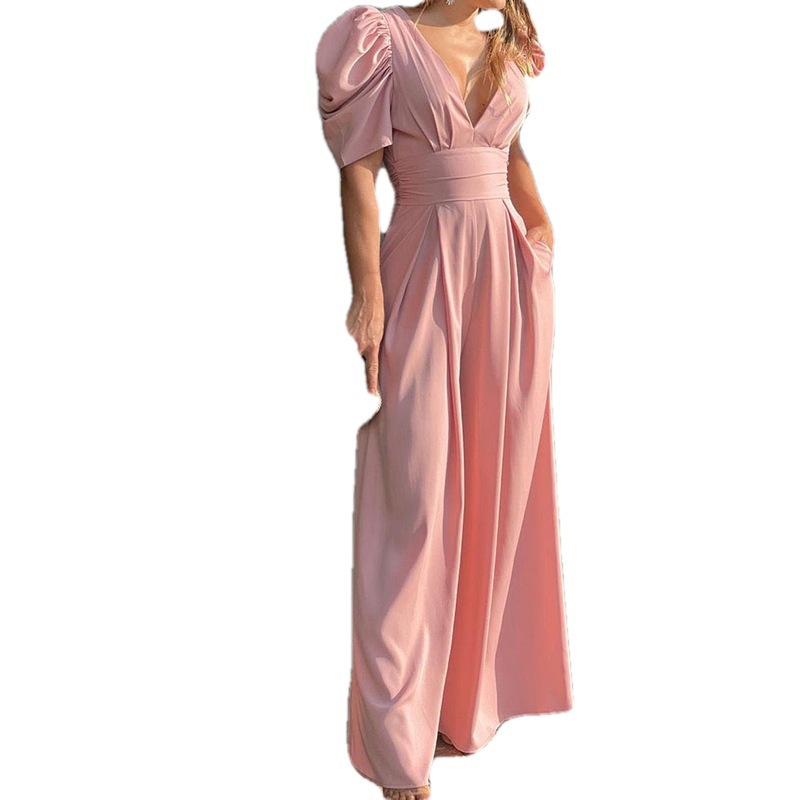 Summer New Women's Clothing Amazon European And American Jumpsuit Fashion Sexy Pleated