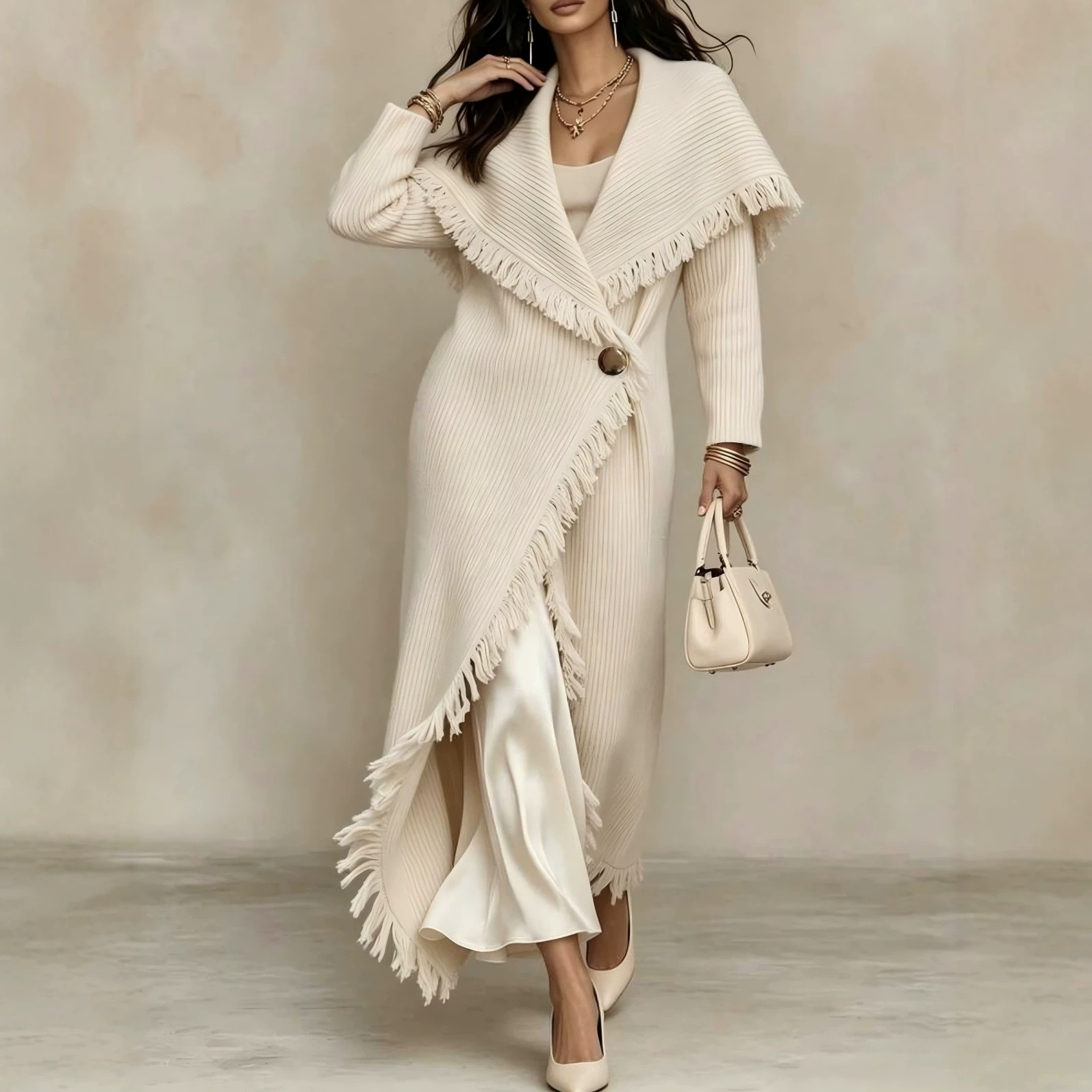Tassel Cardigan Coat