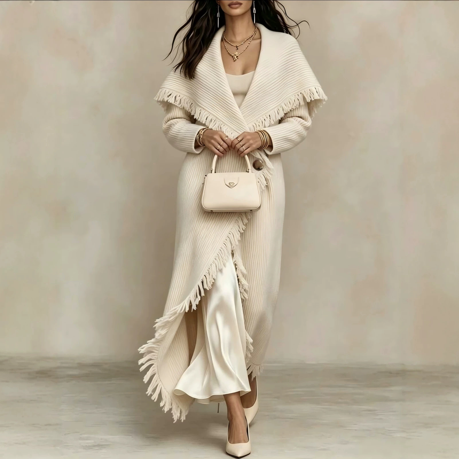 Tassel Cardigan Coat