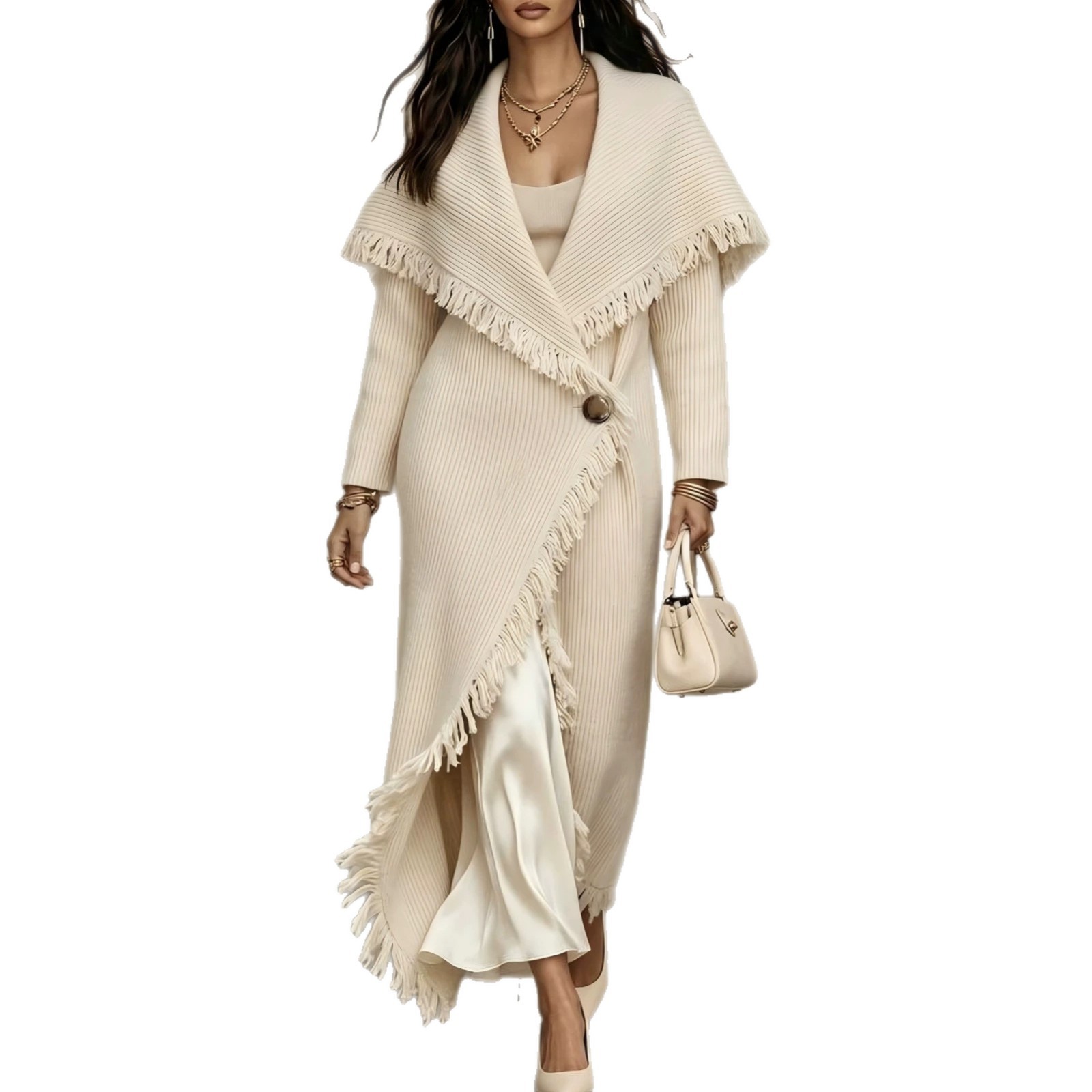Tassel Cardigan Coat