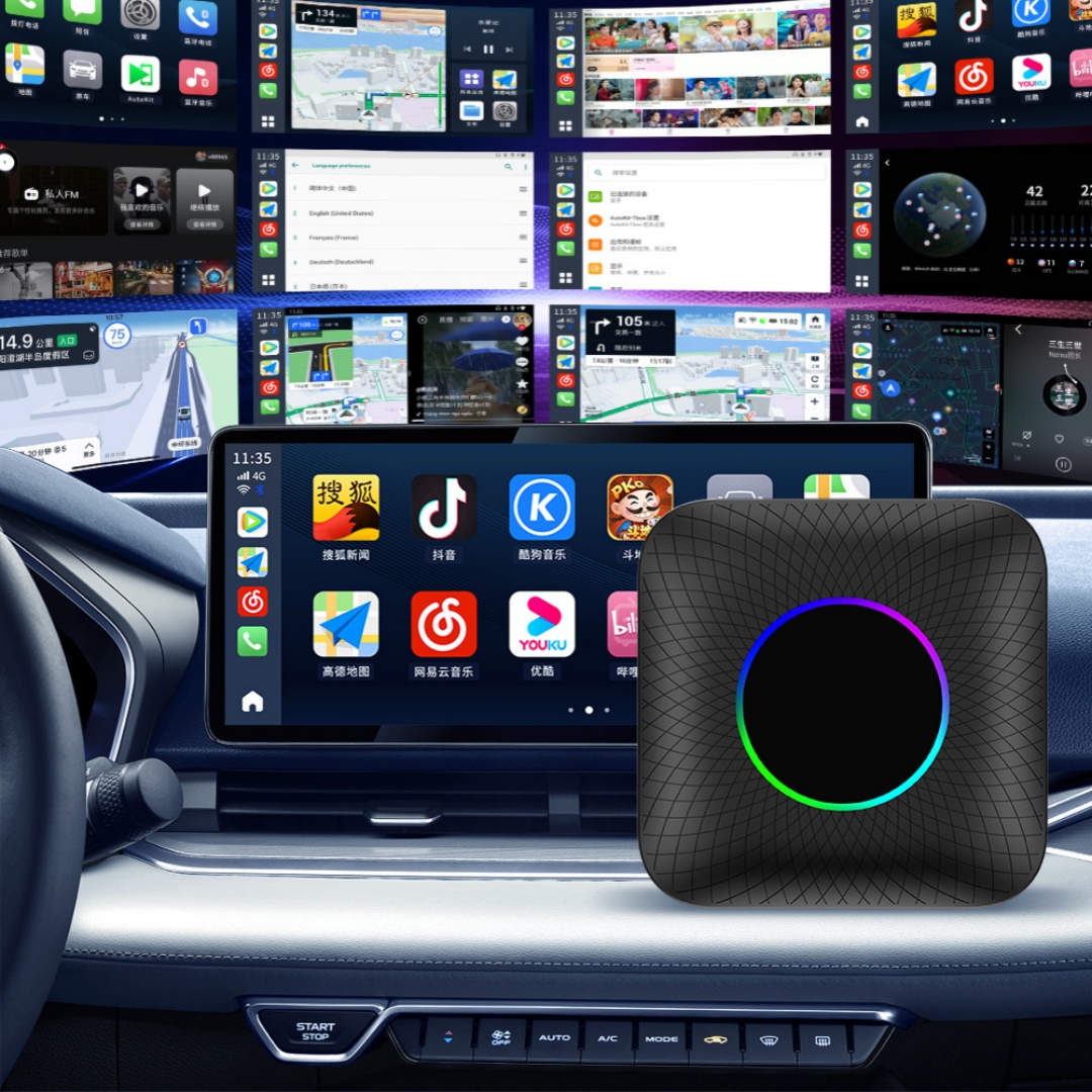 Tbox-geführte drahtlose Carplay-Moxibustionsbox Android 13-System universelles kabelgebundenes Auto-Carplay