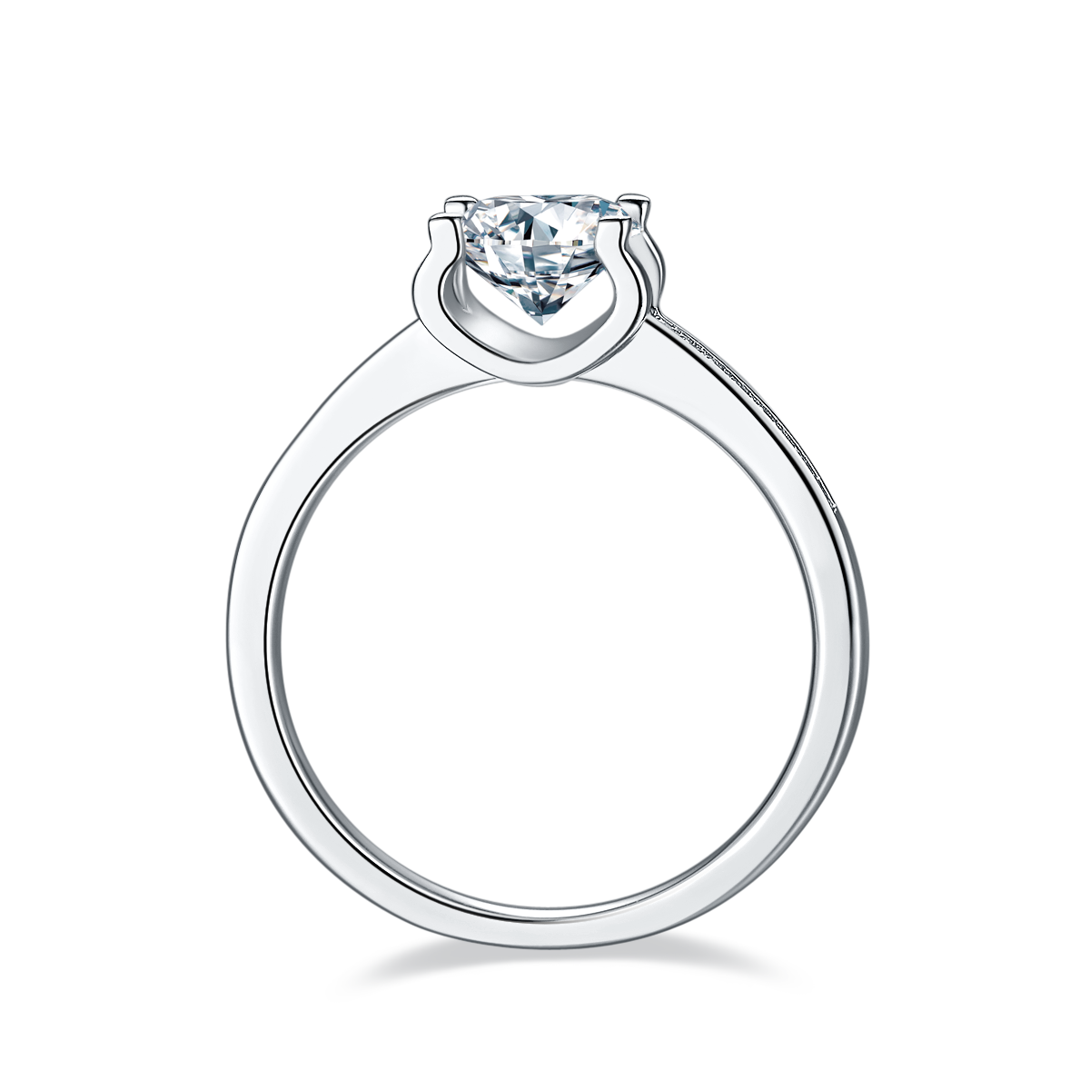The Claw Of Light And Shadow - A Wedding Ring Set With 1-carat Top-quality Moissanite