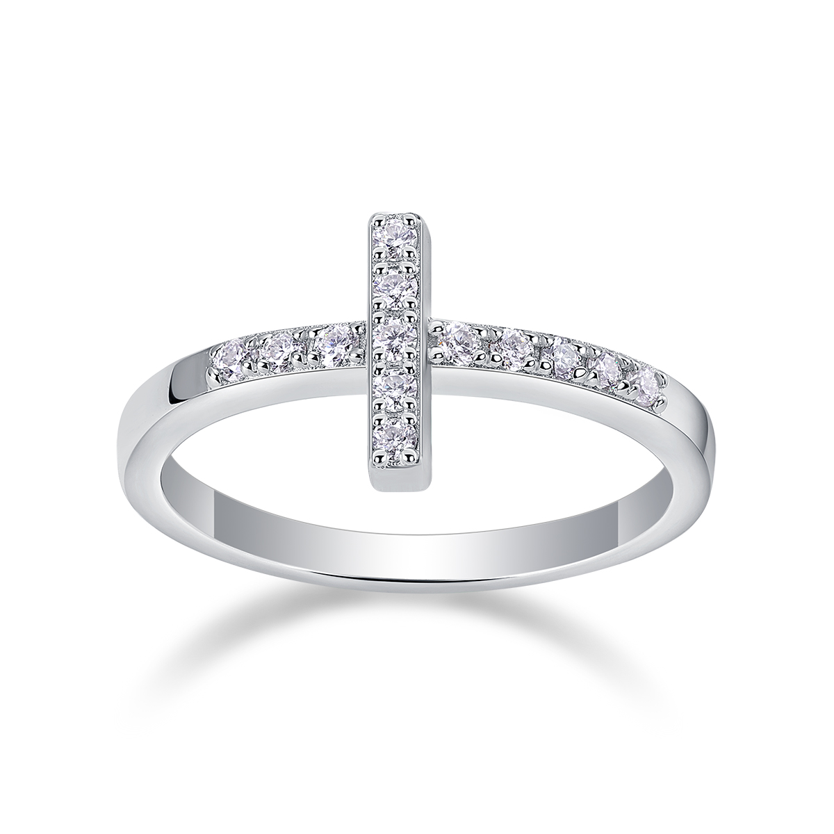 The Holy Light Cross - A Wedding Ring Set With Top-quality Moissanite In Silver And
