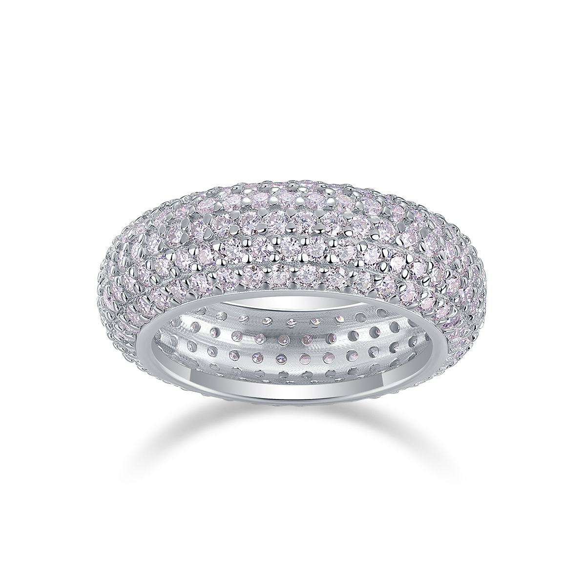 The Ring - Set With Top-quality Moissanite Silver And Platinum-plated Diamond Wedding Ring